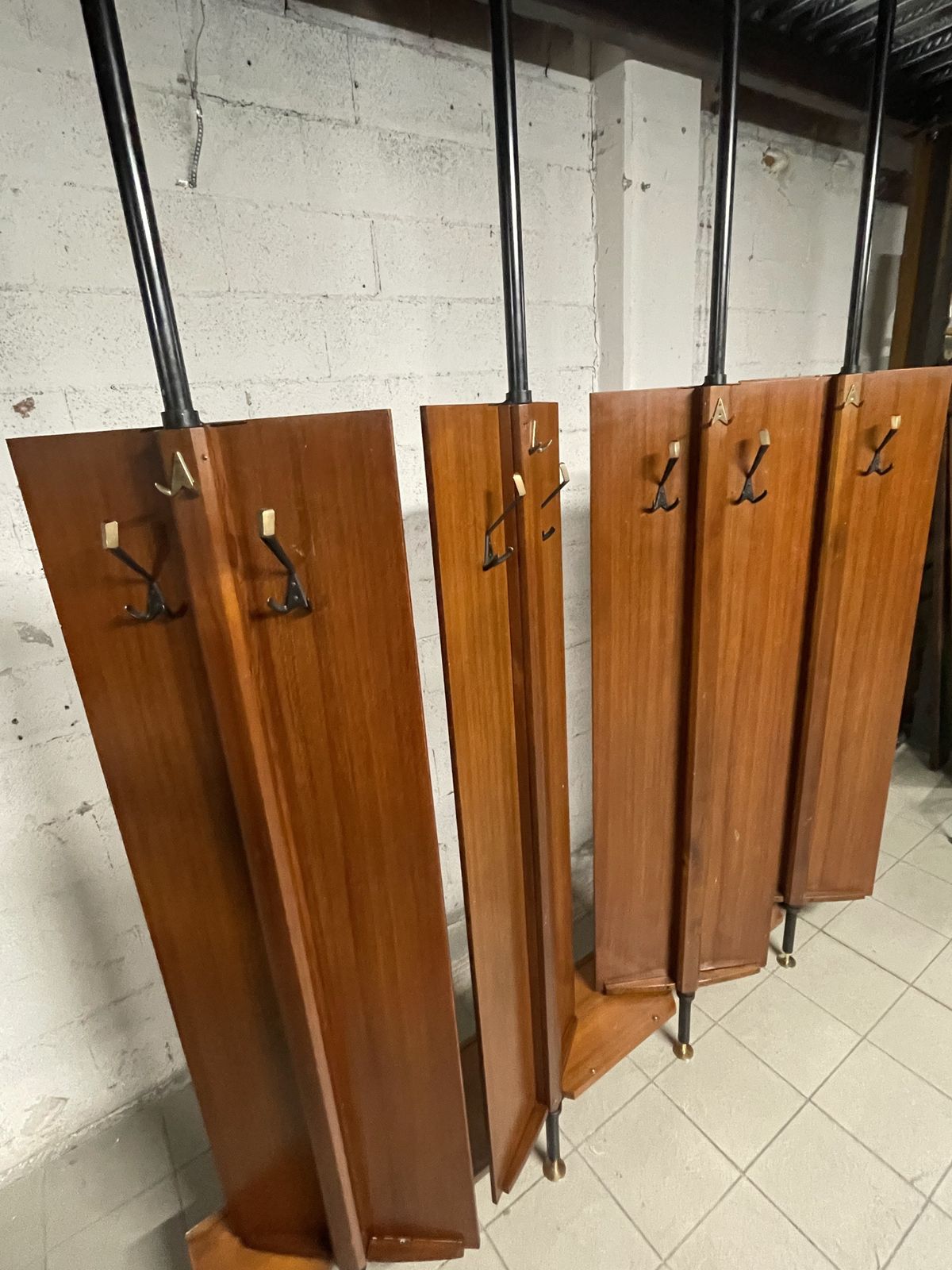 1240.0 Coat Racks With Revolving Teak Doors, 60s photo