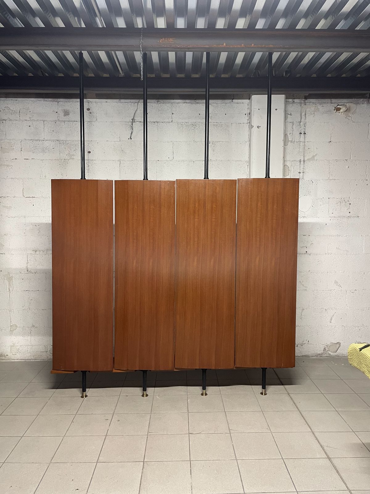 photo vintage Coat Racks With Revolving Teak Doors, 60s
