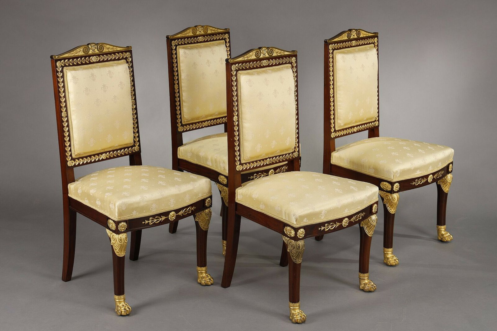 photo buy A Majestic Empire Style Salon In Mahogany And Gilded Bronzes