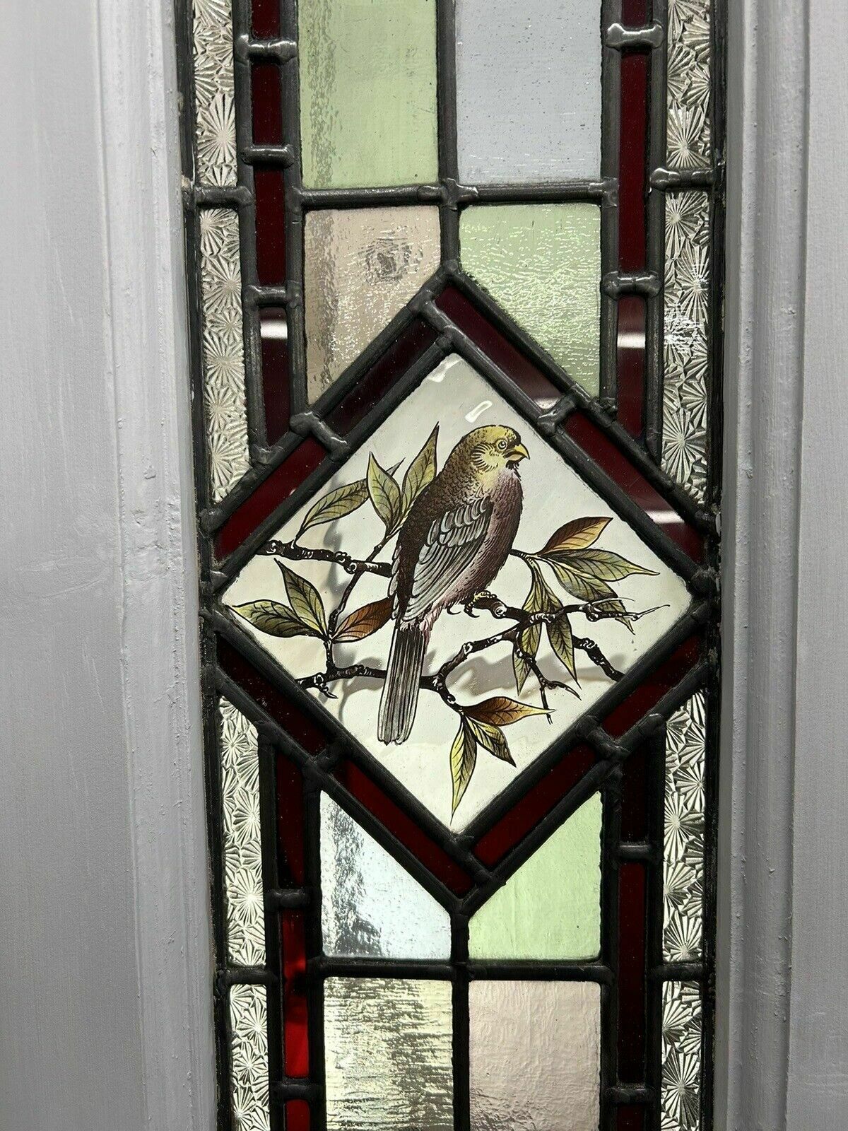 Edwardian Stained Glass Doors Antique Period Reclaimed Old French Double Leaded photo buy