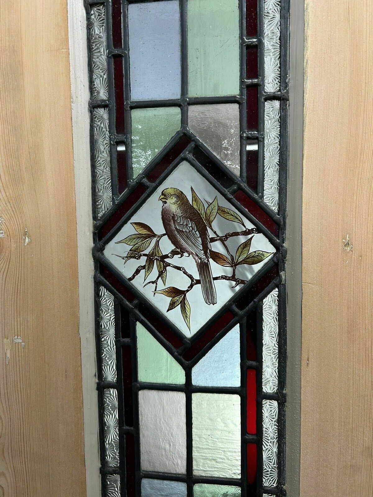 photo vinterior Edwardian Stained Glass Doors Antique Period Reclaimed Old French Double Leaded