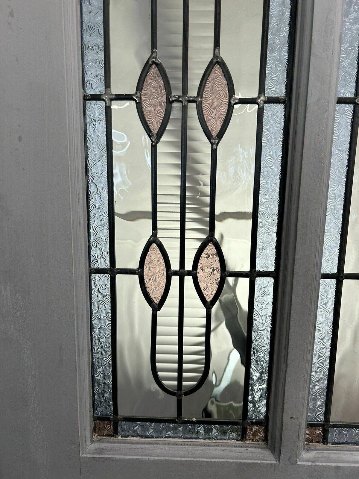 Large Edwardian Stained Glass Front Door Antique Period Reclaimed Old Leaded photo buy