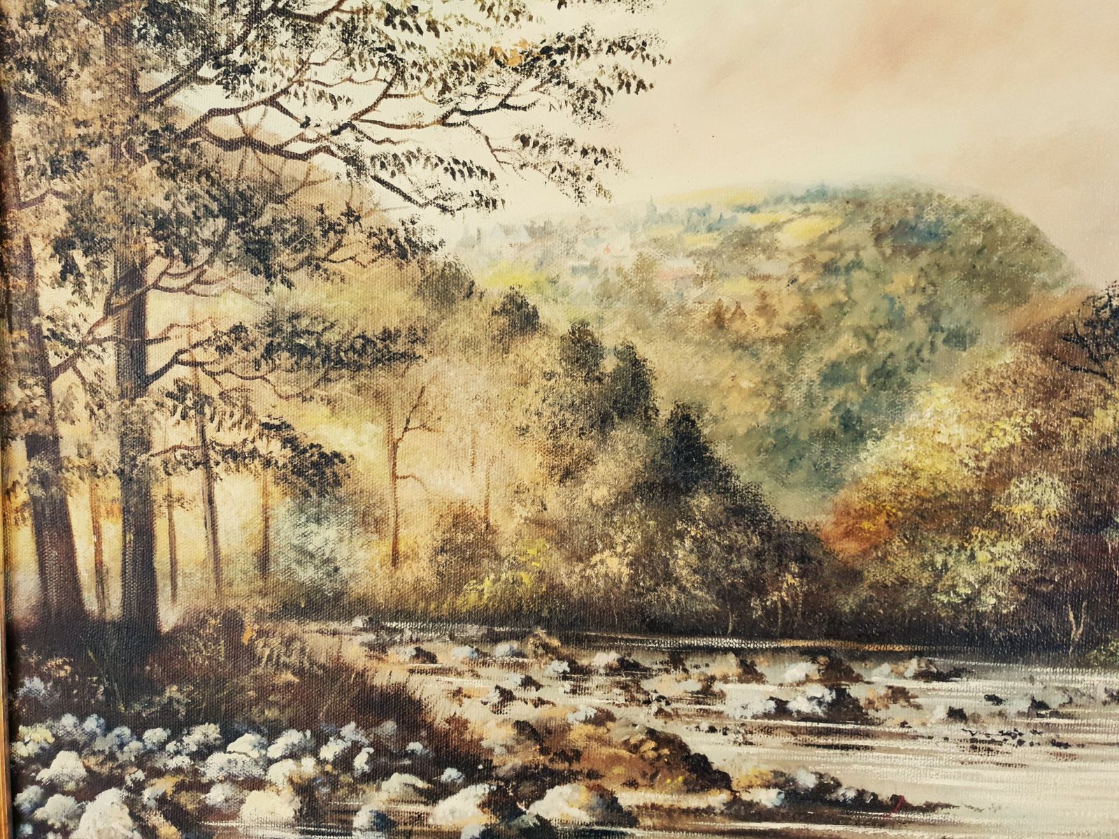 Large Oil On Canvas By Artist Roy Collett (B.1937) Of Lynton, Devon photo 145.0