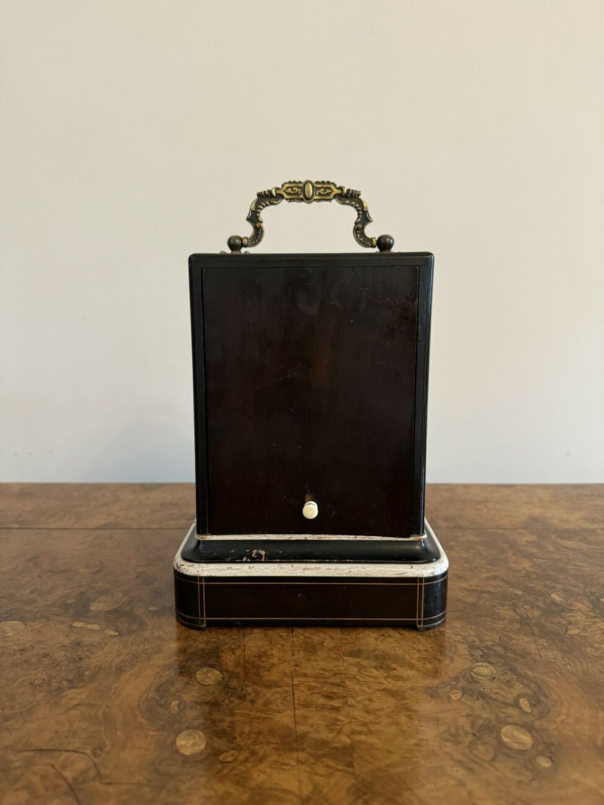 Fine Quality Antique 19th Century Marquetry Inlaid Mantle Clock By Thomas A Paris photo buy