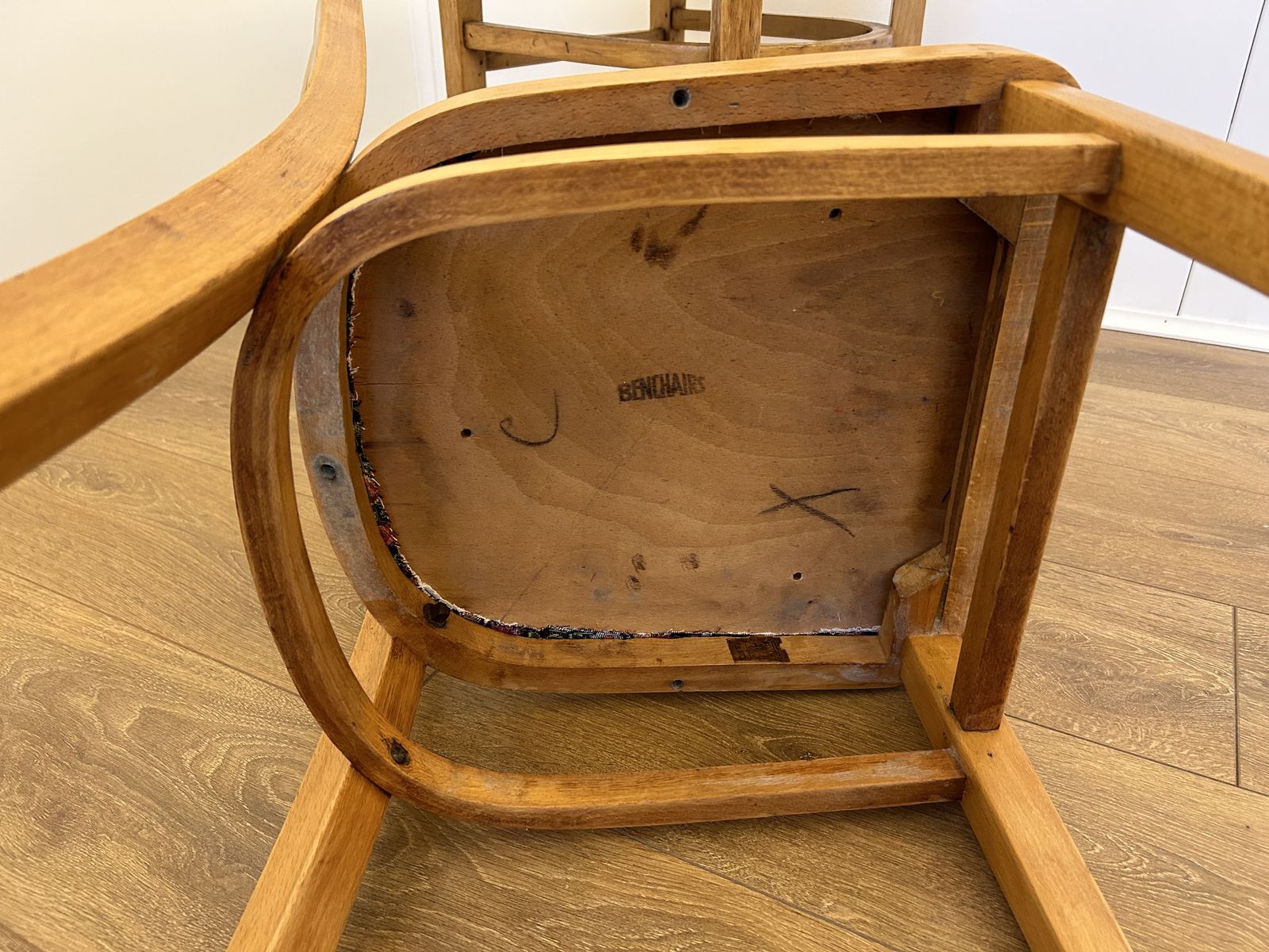 Pair Of Vintage Mid Century Dinning Chairs By Benchairs photo Furniture