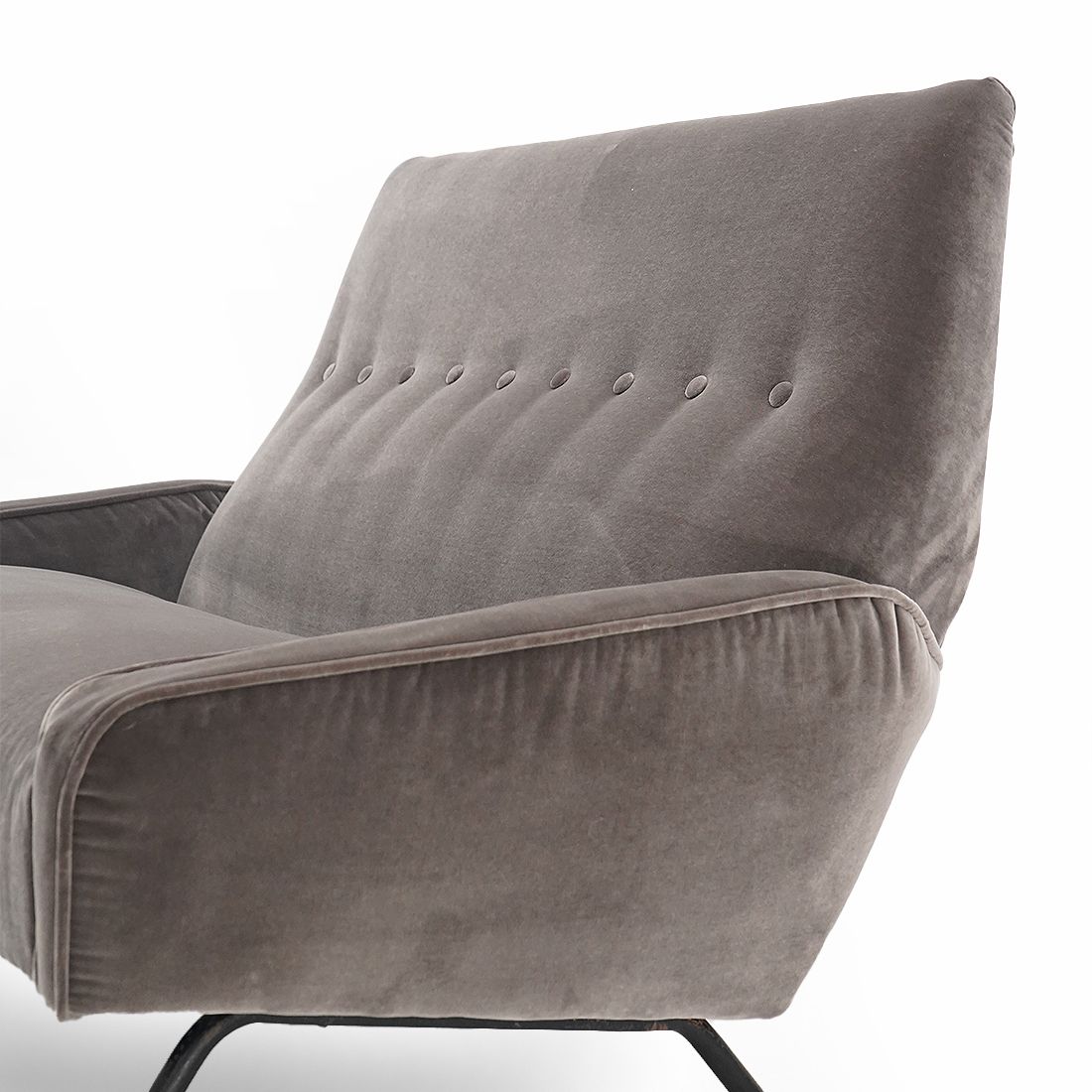 photo vinterior 2 Seater Velvet Sofa By Felice Rossi, 1950s