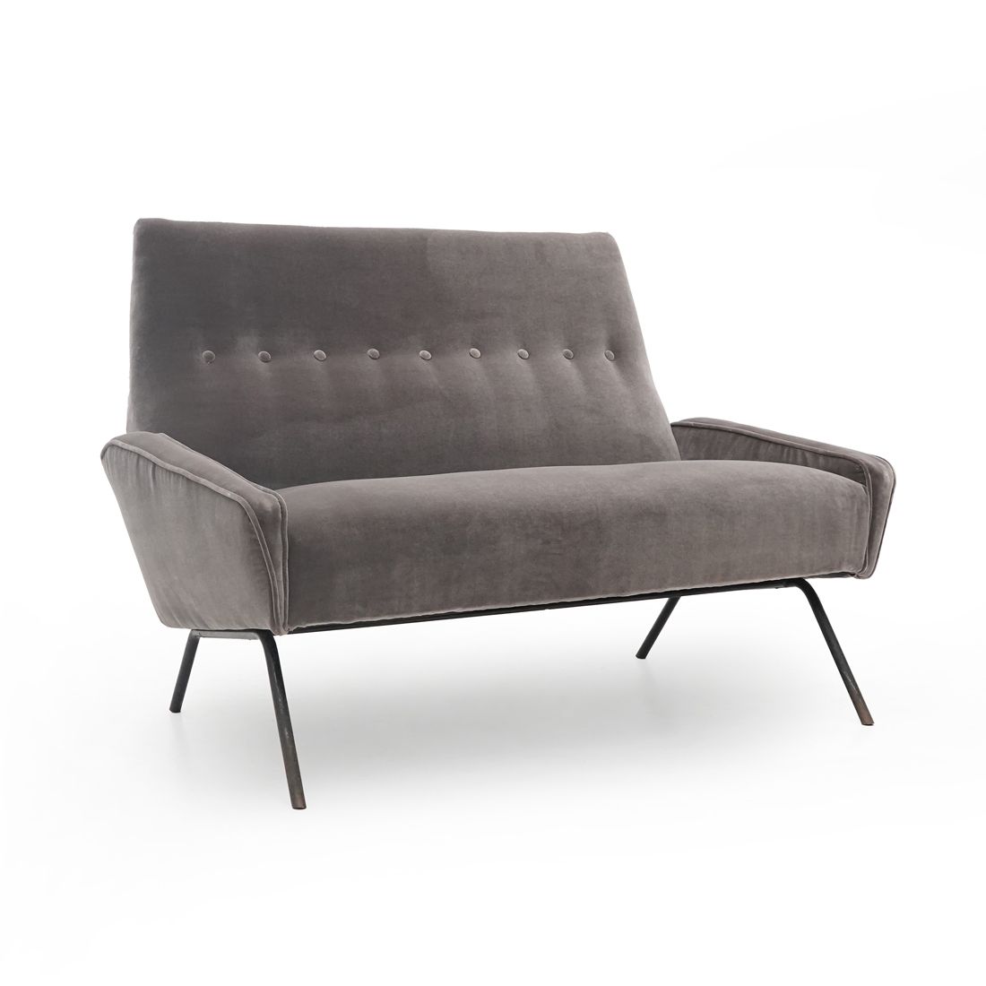 2 Seater Velvet Sofa By Felice Rossi, 1950s