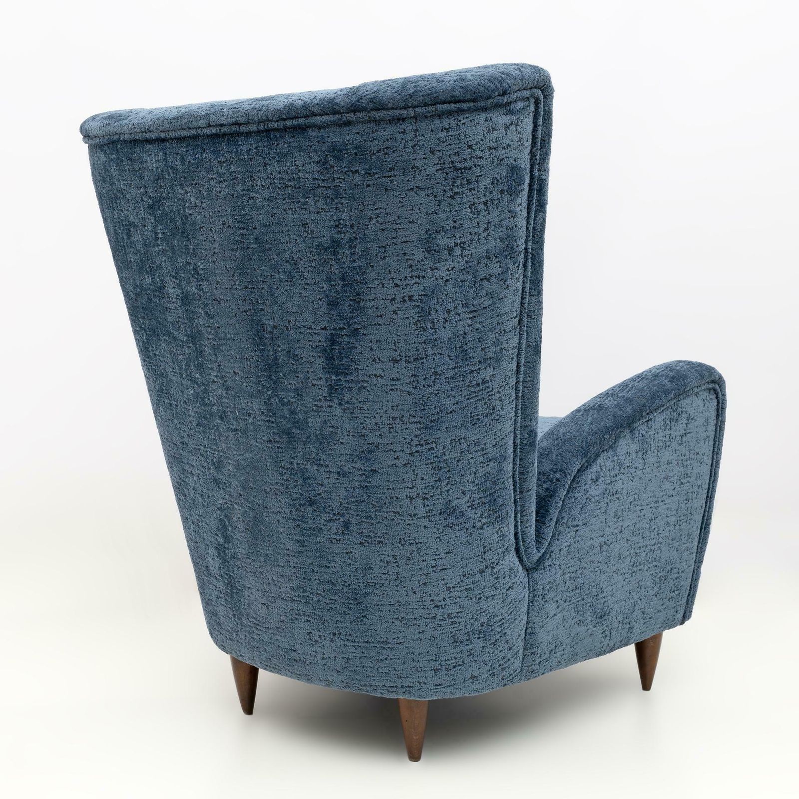 photo furniture Paolo Buffa Mid Century Modern Italian Walnut And Coating Boucle Armchair, 1950s