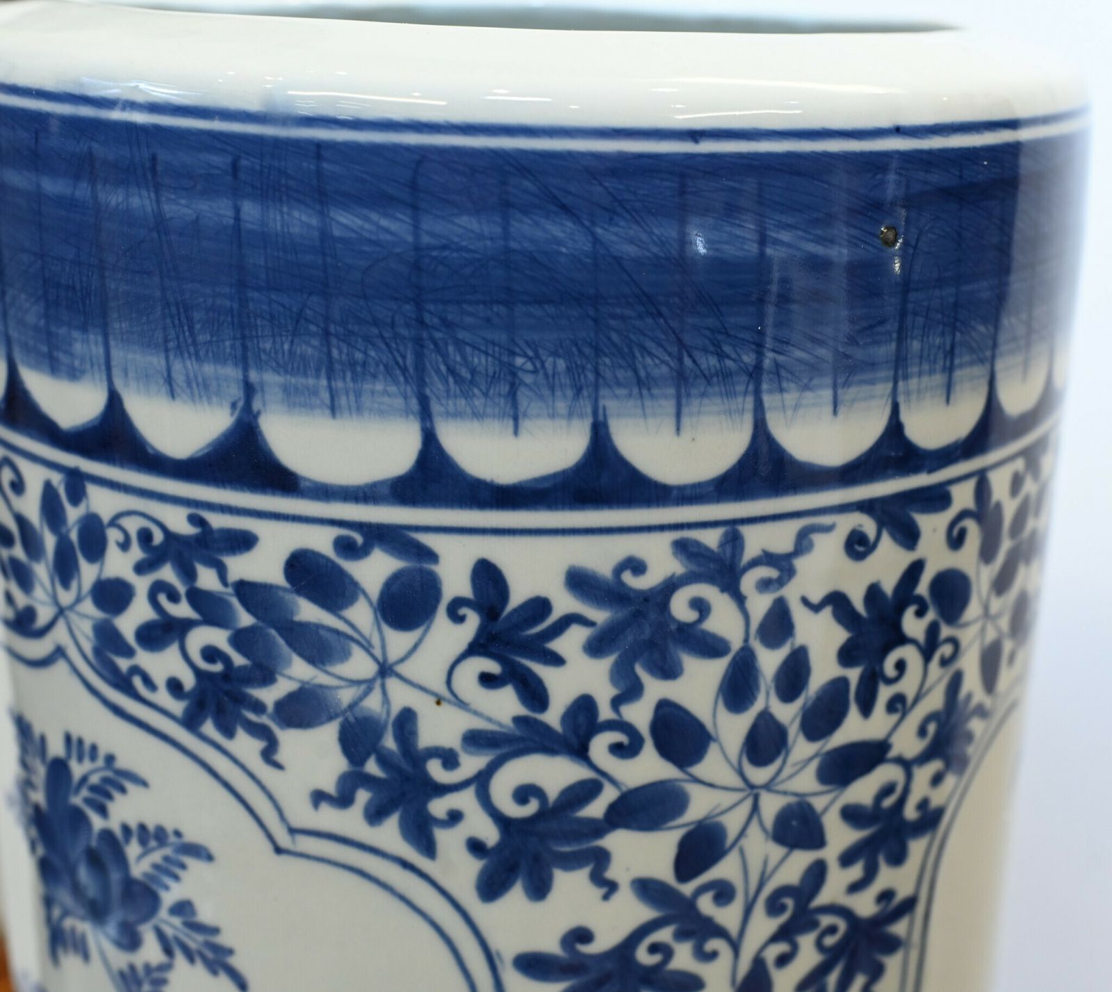 Chinese Ming Porcelain Tall Urn Vase Umbrella Stand photo furniture