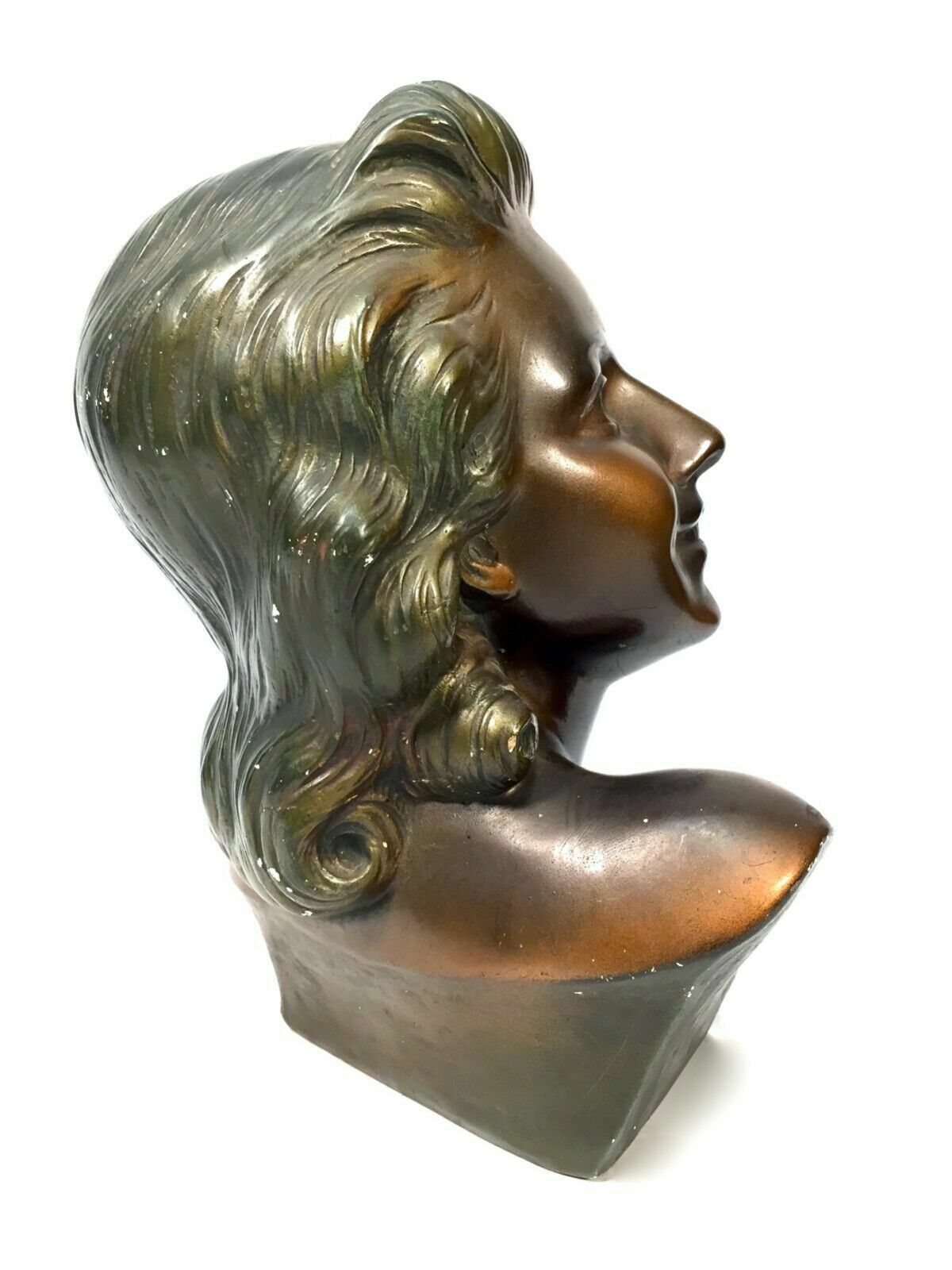 Antique Advertising   1930s French Countertop Art Deco Plaster Bust Mannequin photo 399.0
