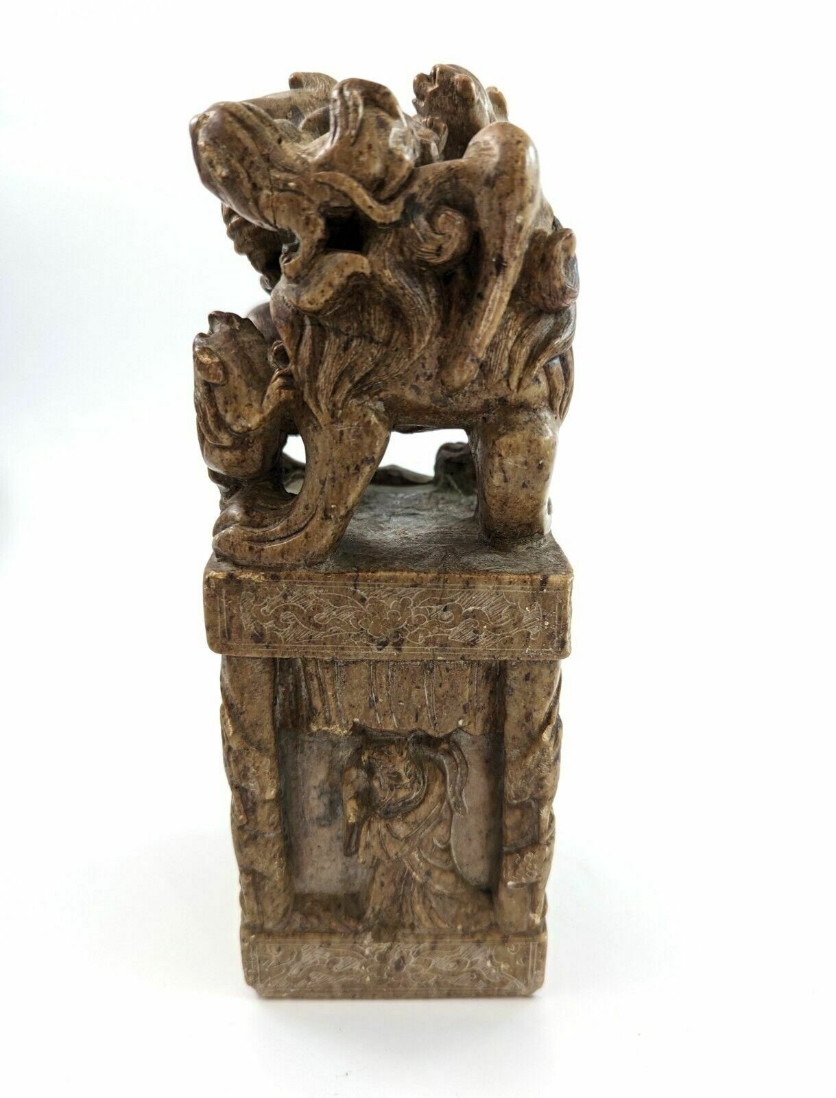 photo for sale Antique Pair Of Chinese Carved Stone Seals "Foo Dog" 19th Century