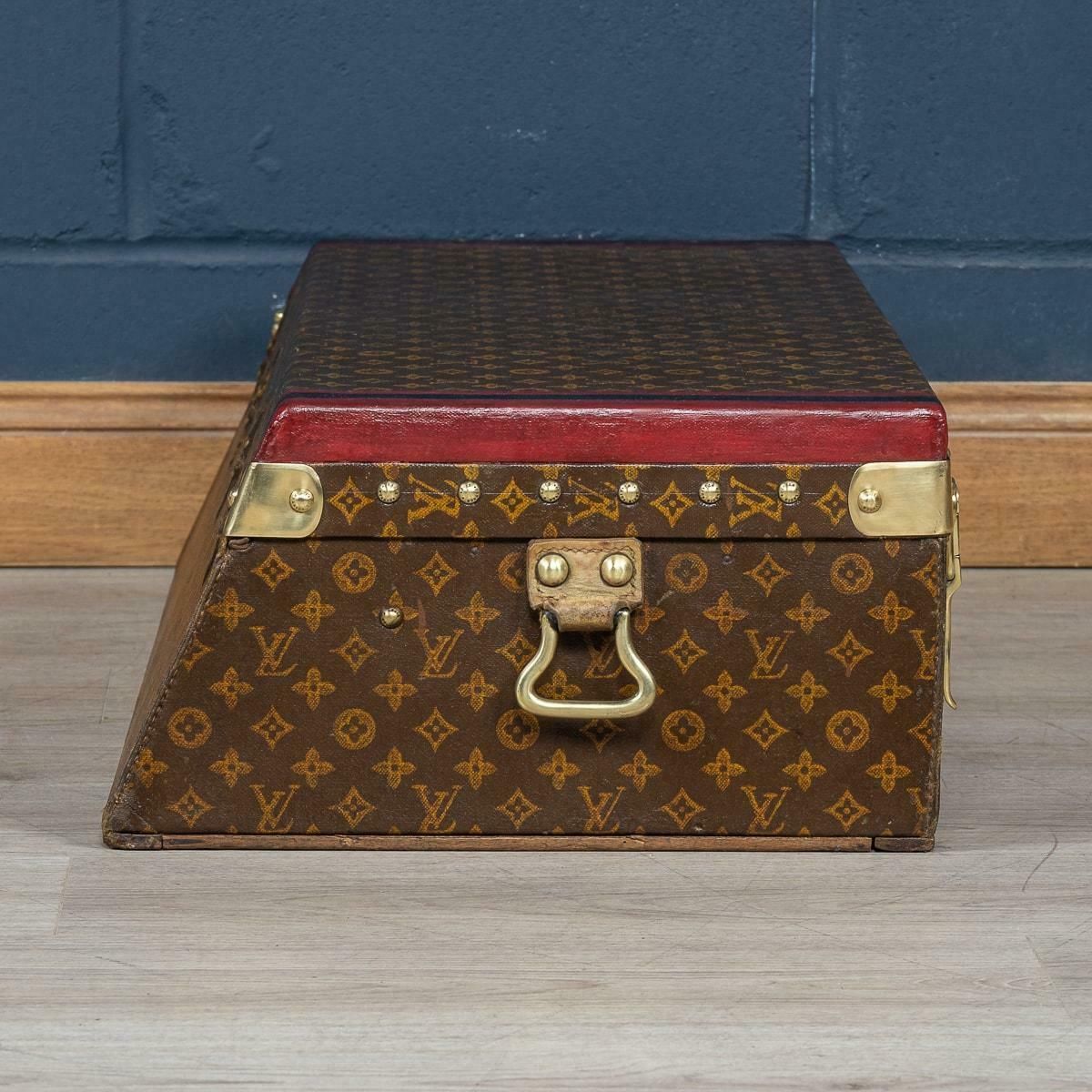 photo for sale Rare 20th Century Louis Vuitton Car Trunk In Monogram Canvas, France C.1910