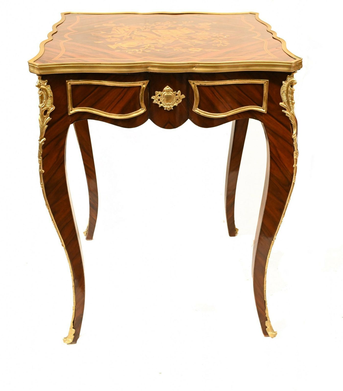 Single French Empire Side Table Inlay Stand Kingwood Furniture photo vinterior