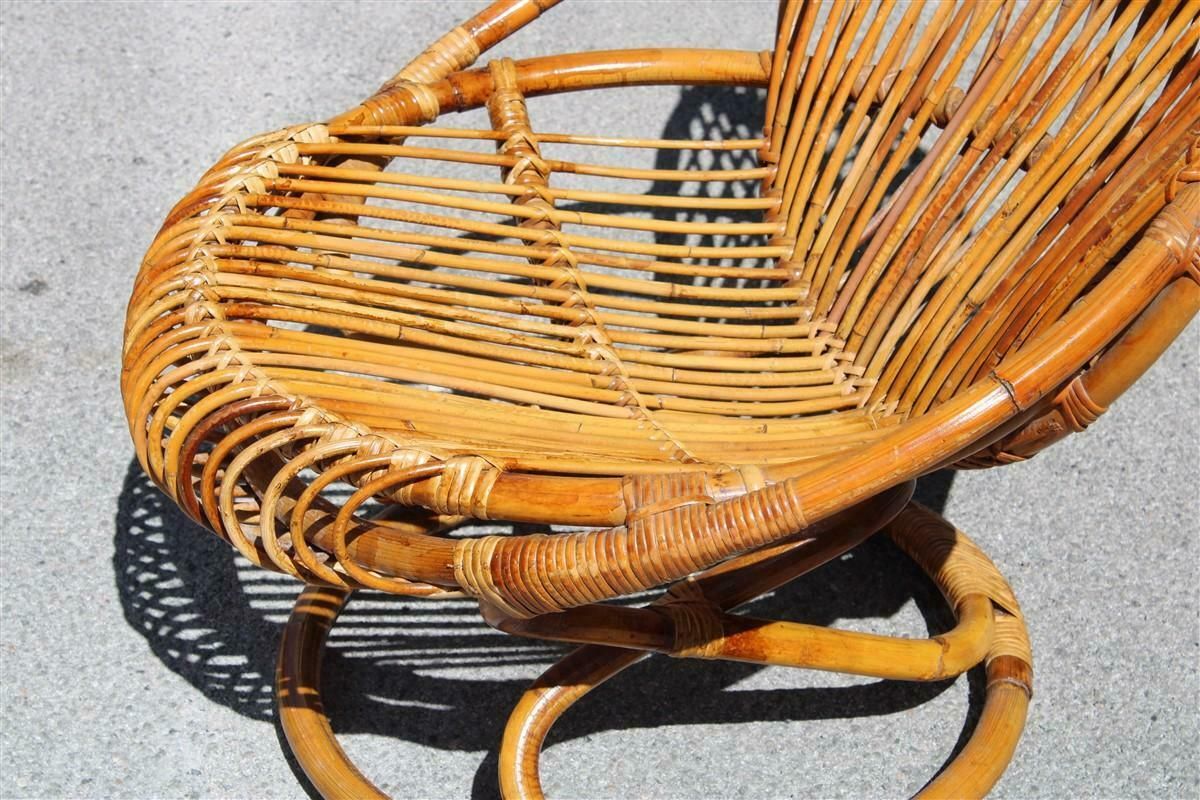Bonacina Chair Tito Agnoli 1950 Bamboo Italian Design Mid Century 1950 photo Furniture