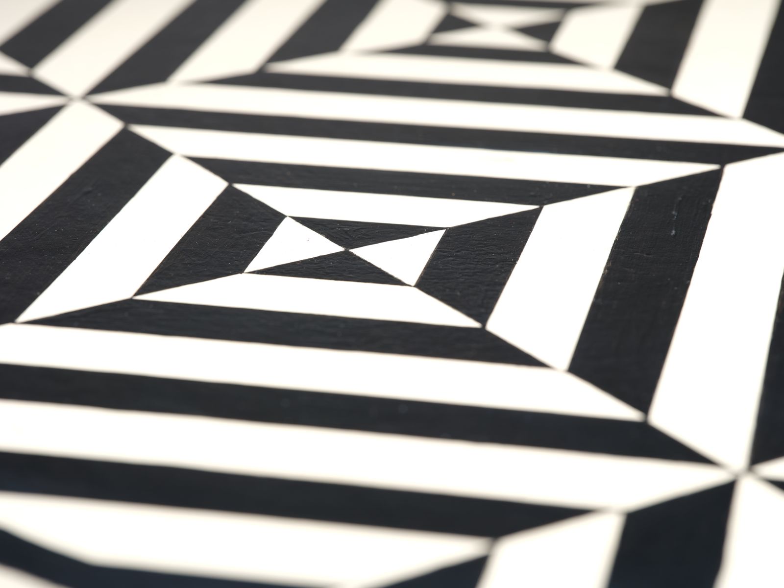 Delightful Hand Painted Geometric Bistro Tables, With Metal Base. England Circa 1980's photo buy