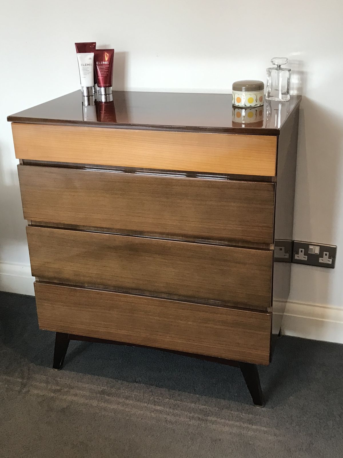 Mid Century Set Of Meredew Bedroom Furniture From 1960’s.  Chest Of Drawers And Dressing Table photo Furniture
