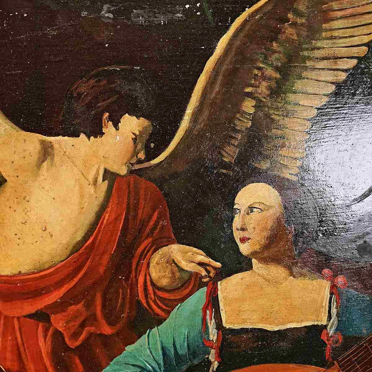 Vintage Work Homage To Carlo Saraceni, Angel With Double Bass photo furniture