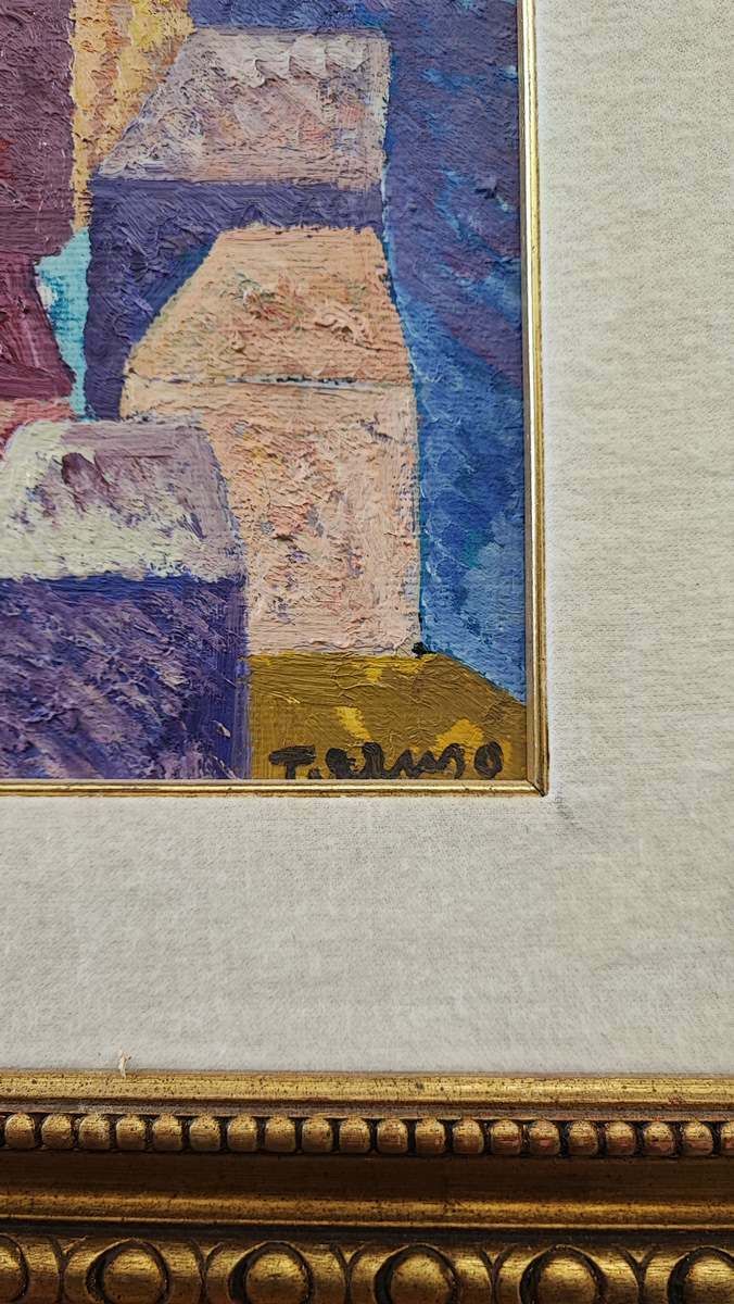 Work By Saverio Terruso, Oil On Canvas From 1980, Composition photo 1219.0