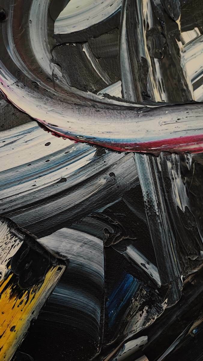 Work By Pierluigi De Lutti, Oil On Canvas, Not Only Black And White photo 2482.0