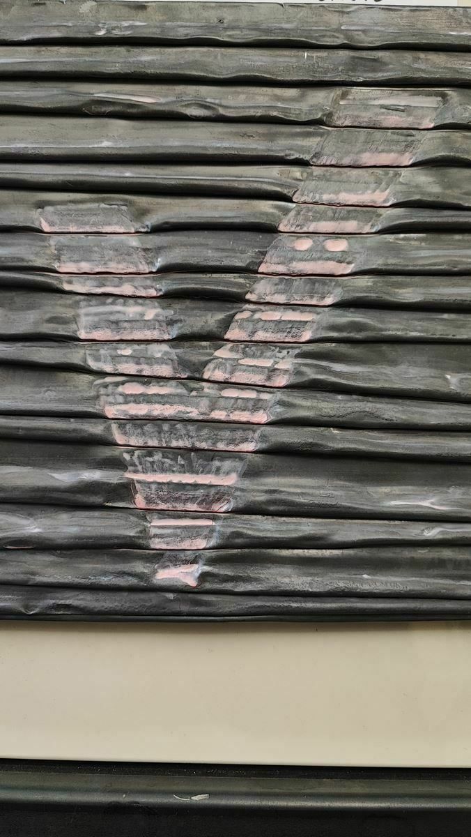 Work By Umberto Mariani, Painting On Metal Plate, 1994 photo Art