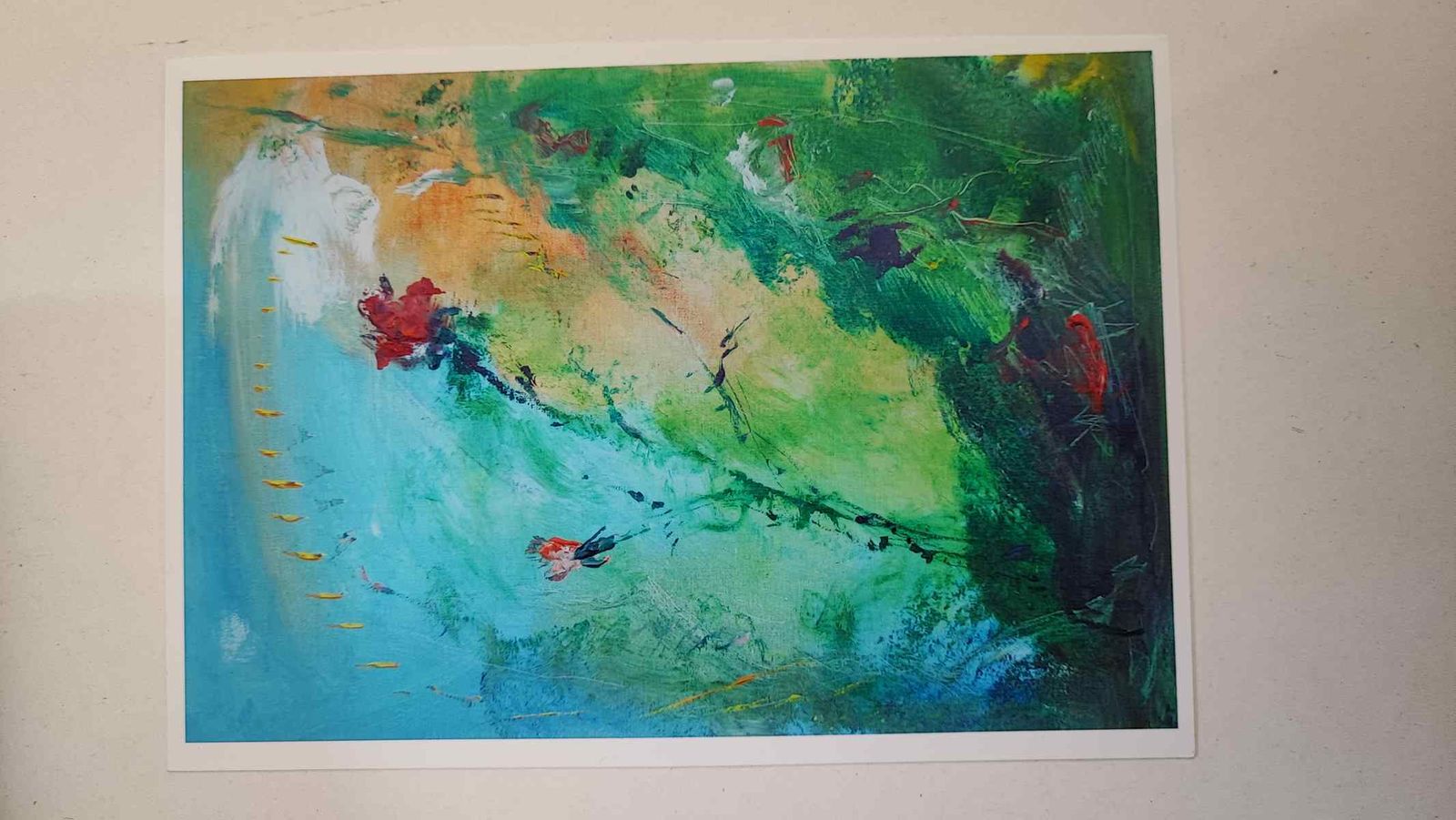 Art Work By Ernesto Treccani, Oil On Canvas, Rose Of Love photo