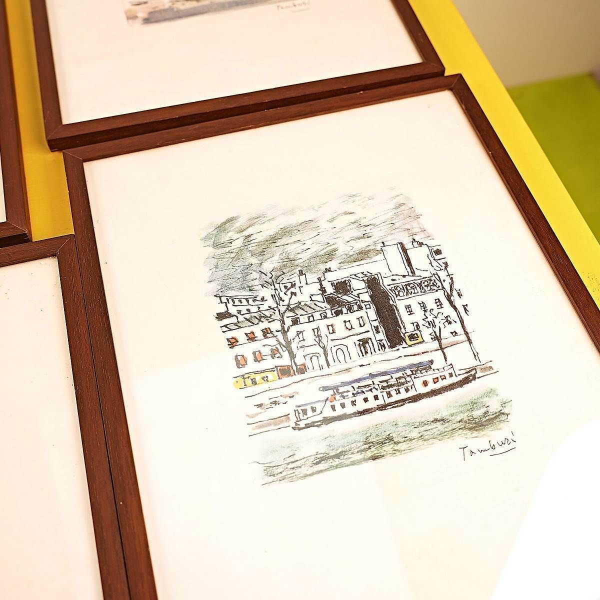 Engraving Paintings By Orfeo Tamburi, 4 Pieces photo for sale