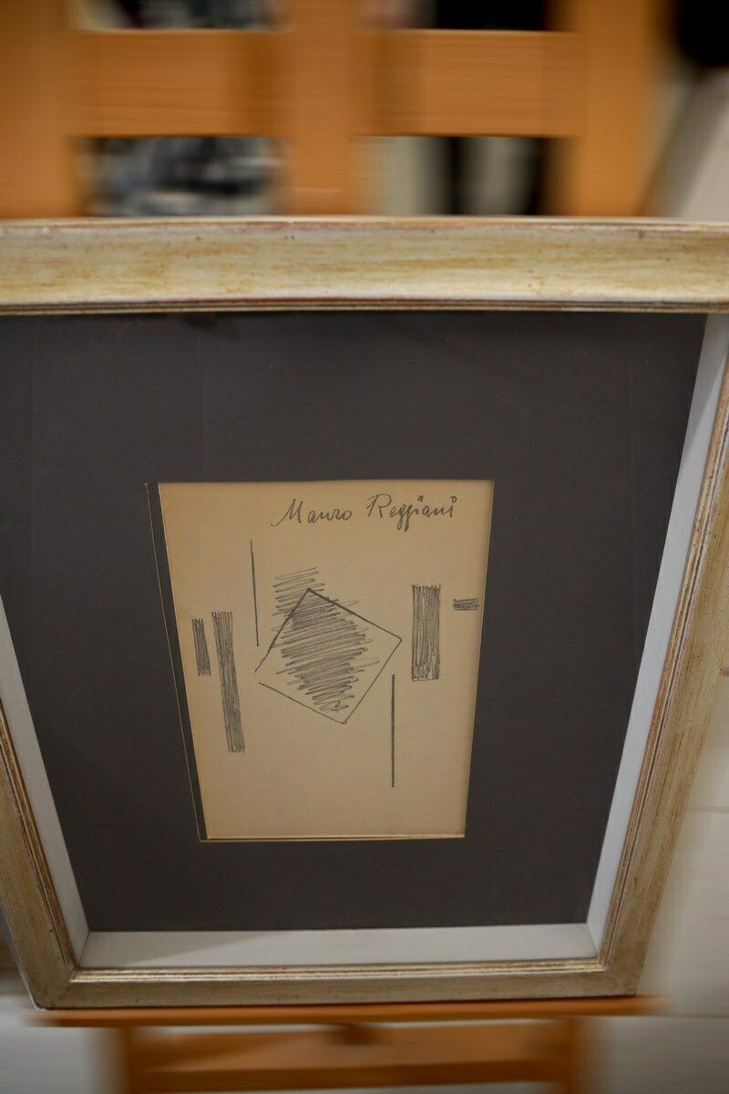 photo vinterior Work By Marco Reggiani, Mixed Media On Cardboard, 1970s