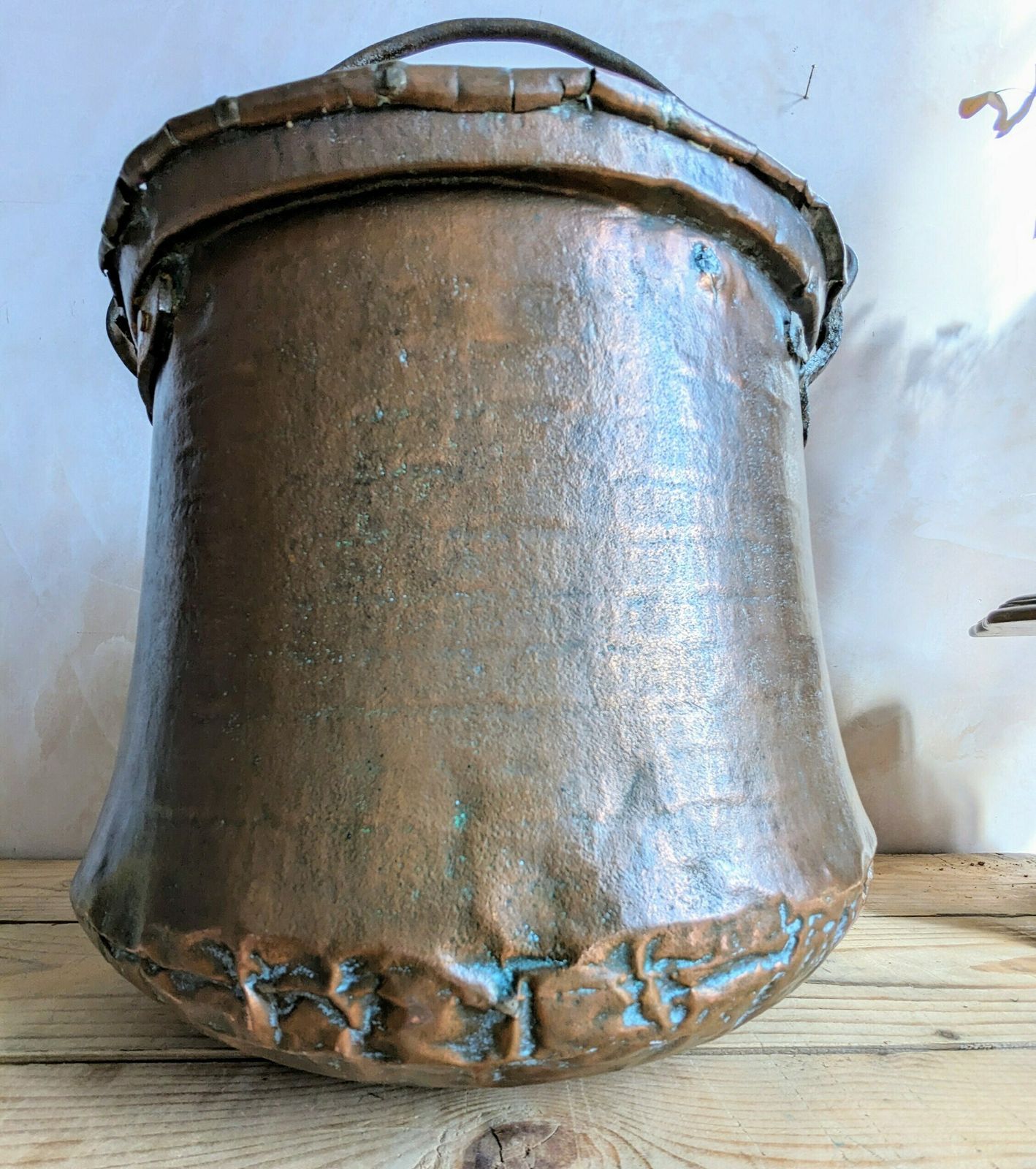 An Antique French Copper Milk Bucket Or Dairy Pail. photo 148.0
