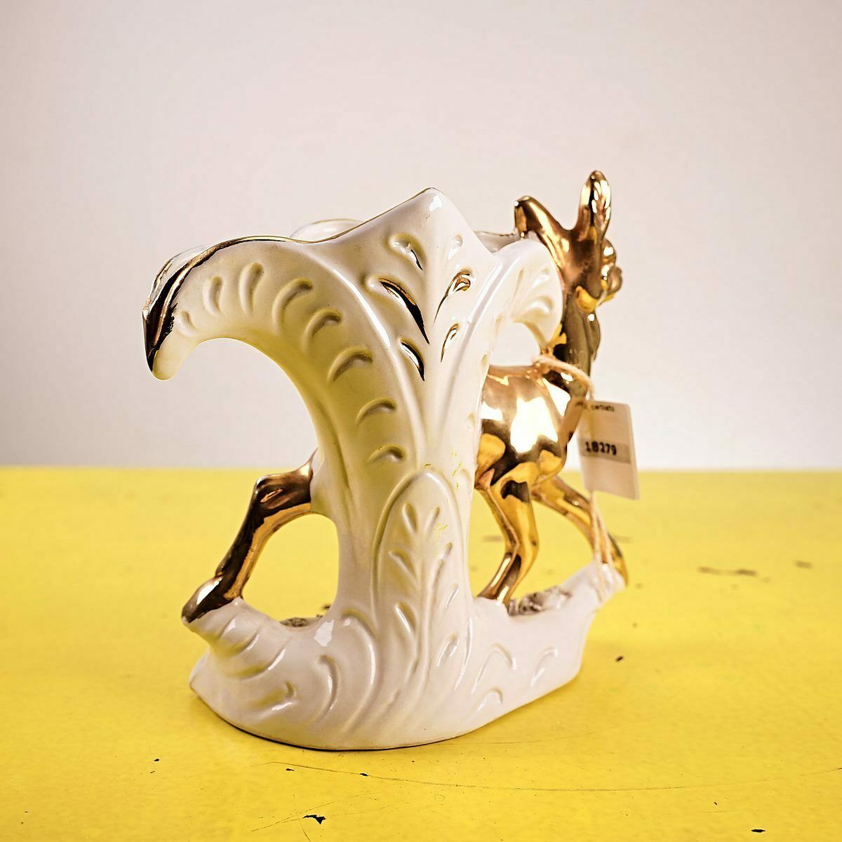Vintage Ceramic From The Early 1900s, Golden Deer photo Art