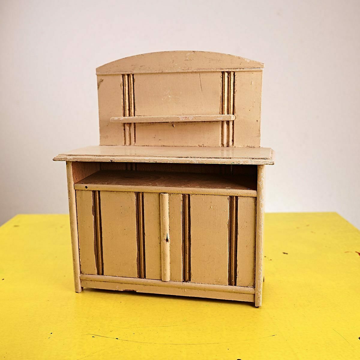 Wooden Sideboard For Dolls From The 1900s