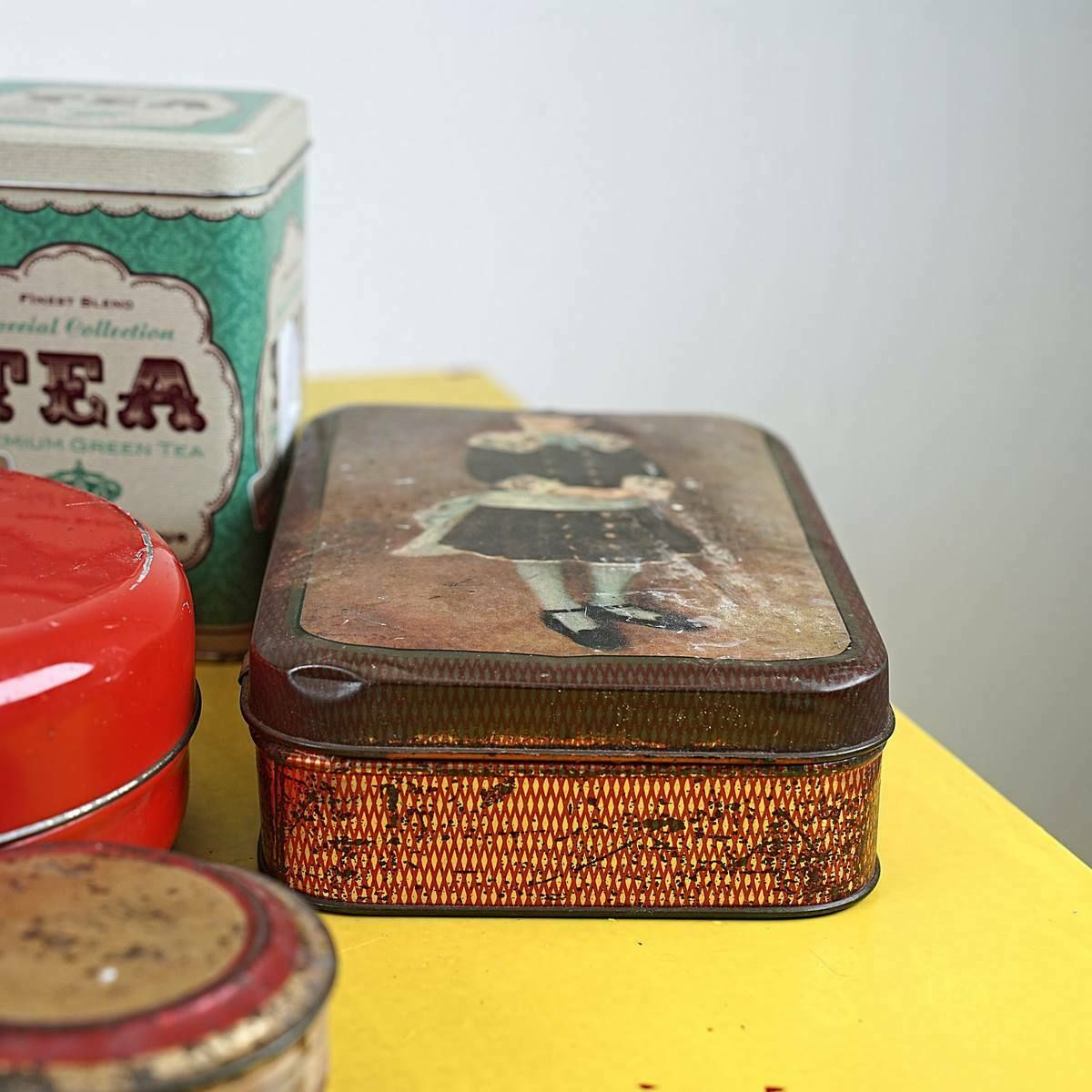 Set Van 9 Vintage Blikken Dozen photo 70.0