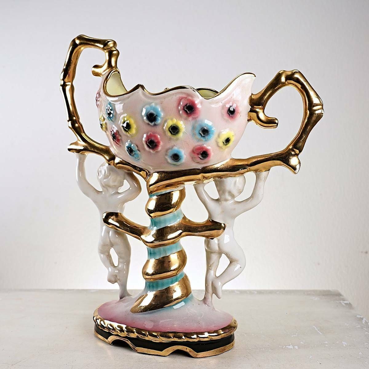 Fern Sesto Florentine Ceramic Vase From The 1950s photo vinterior