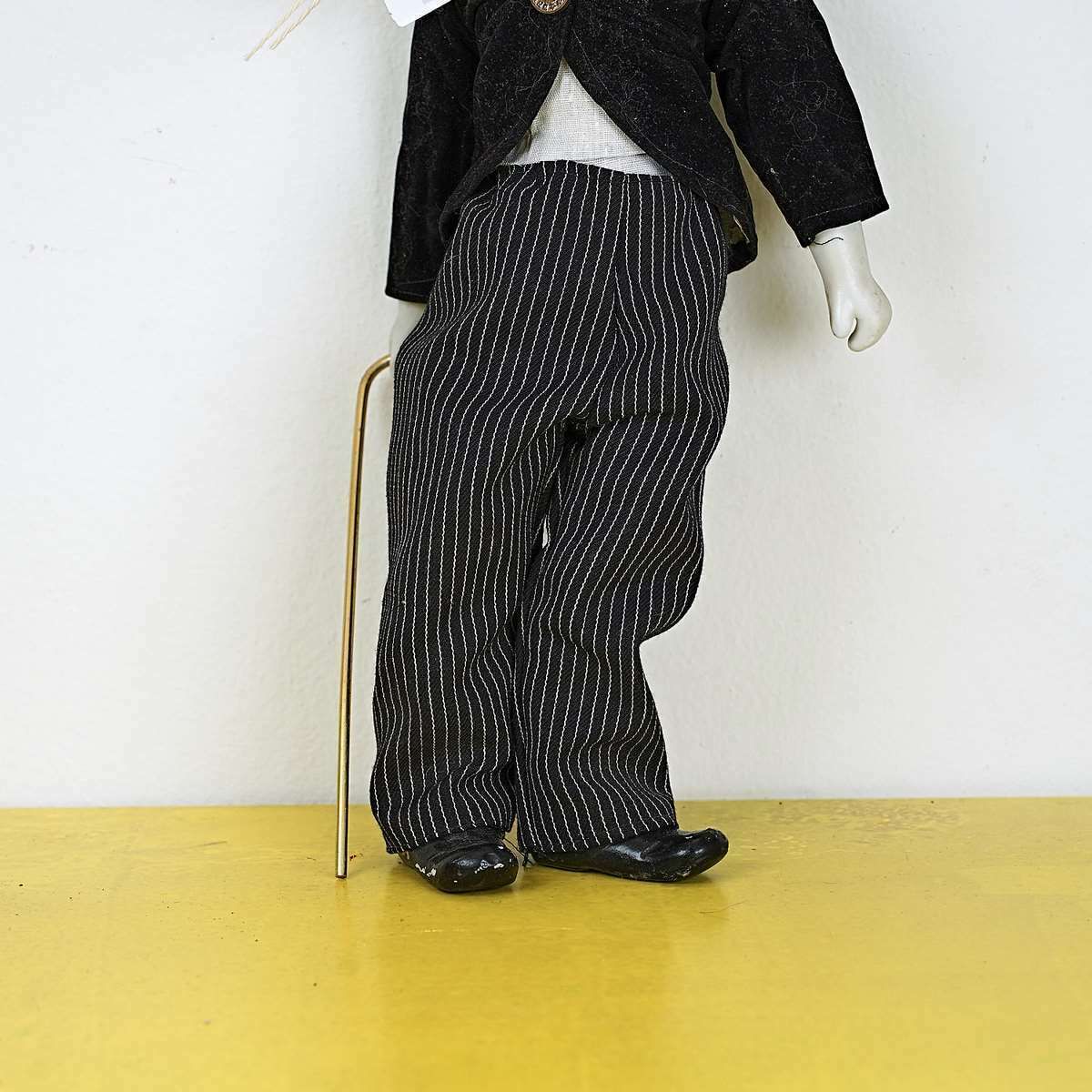 Vintage Ceramic Collectible Doll, Charlie Chaplin photo furniture