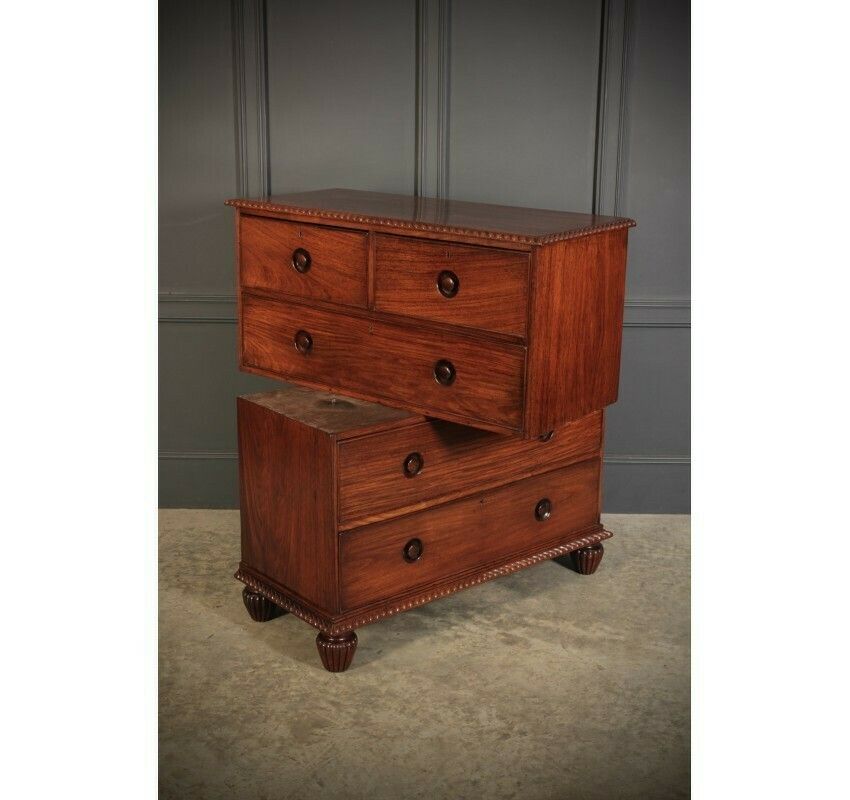2 Piece Anglo Indian Military Chest Of Drawers photo Furniture