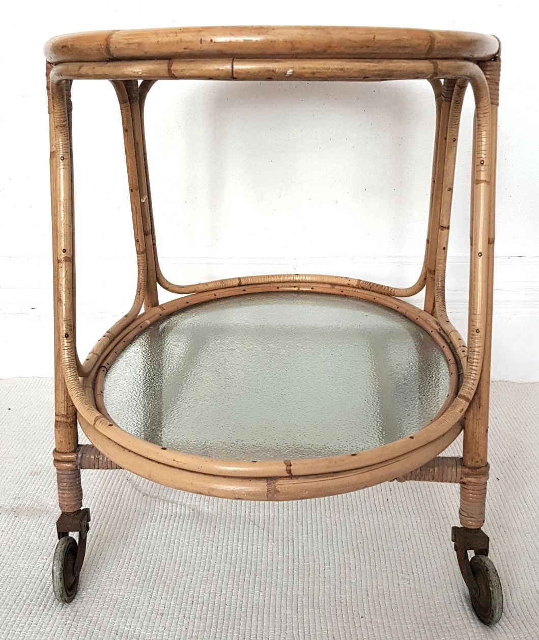 Mid Century Angraves Bamboo Drinks Trolley, Plant Display, Bar Cart. photo 295.0