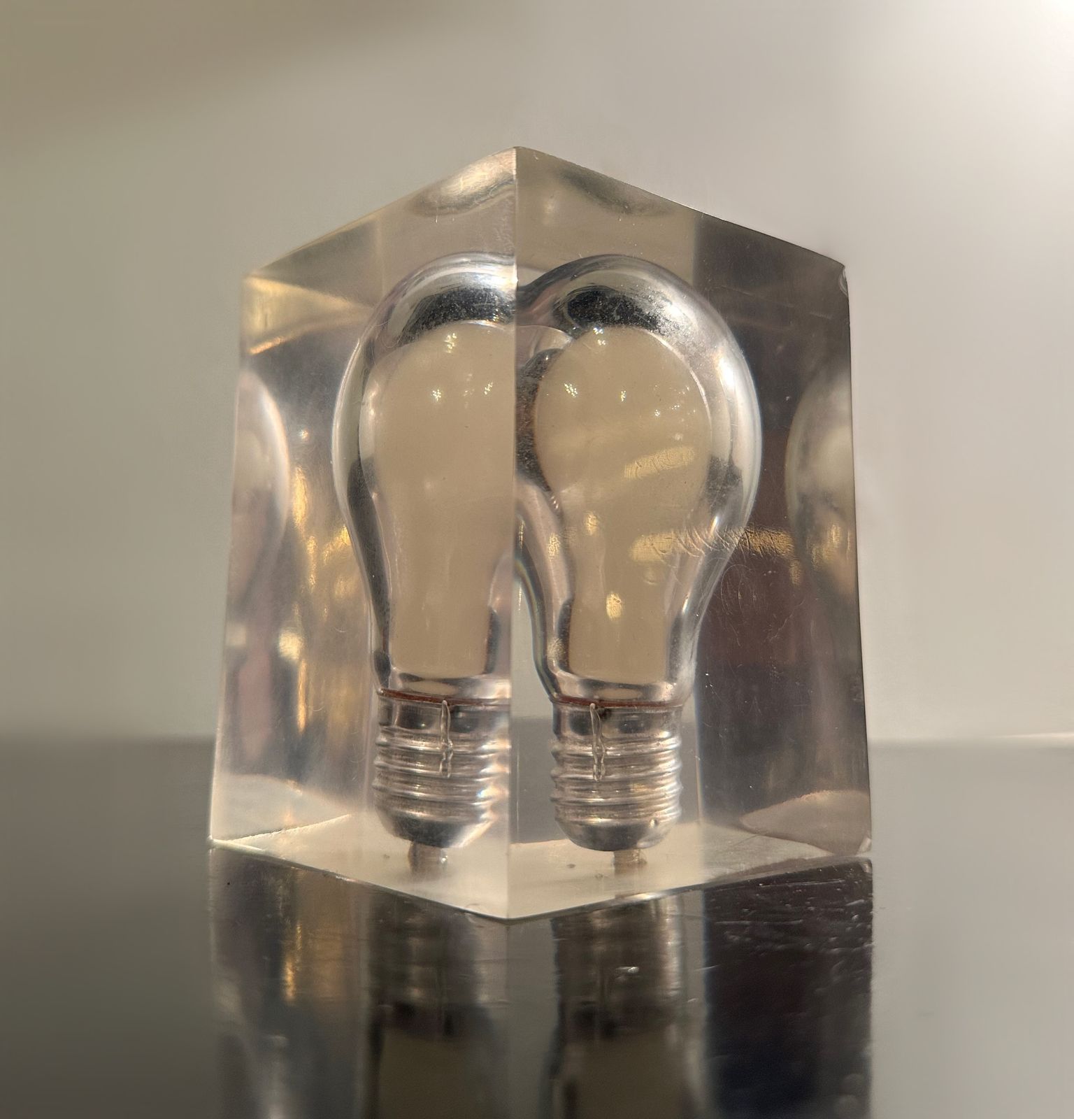 Late Mid Century Phosphorescent Bulb Sculpture By Pierre Giraudon, 1970 photo furniture