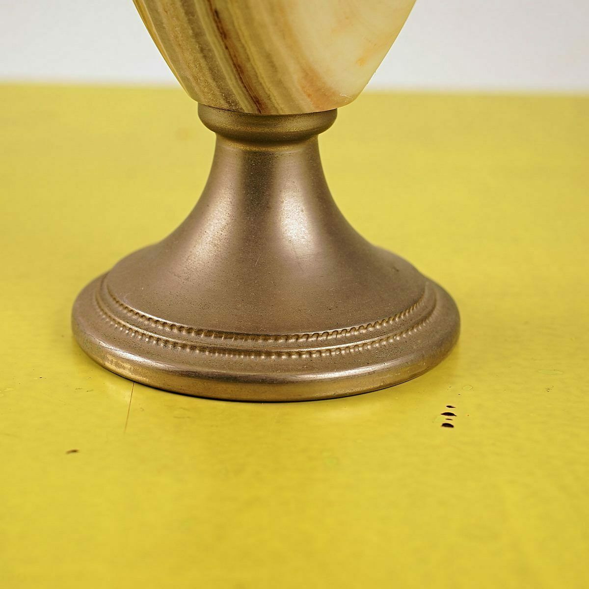 Vintage Vase In Metal And Onyx photo furniture