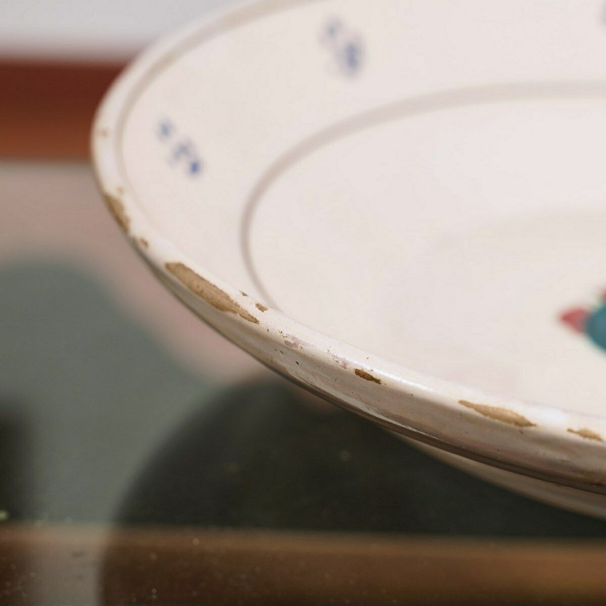 Large Centerpiece Plate In Glazed Terracotta photo for sale