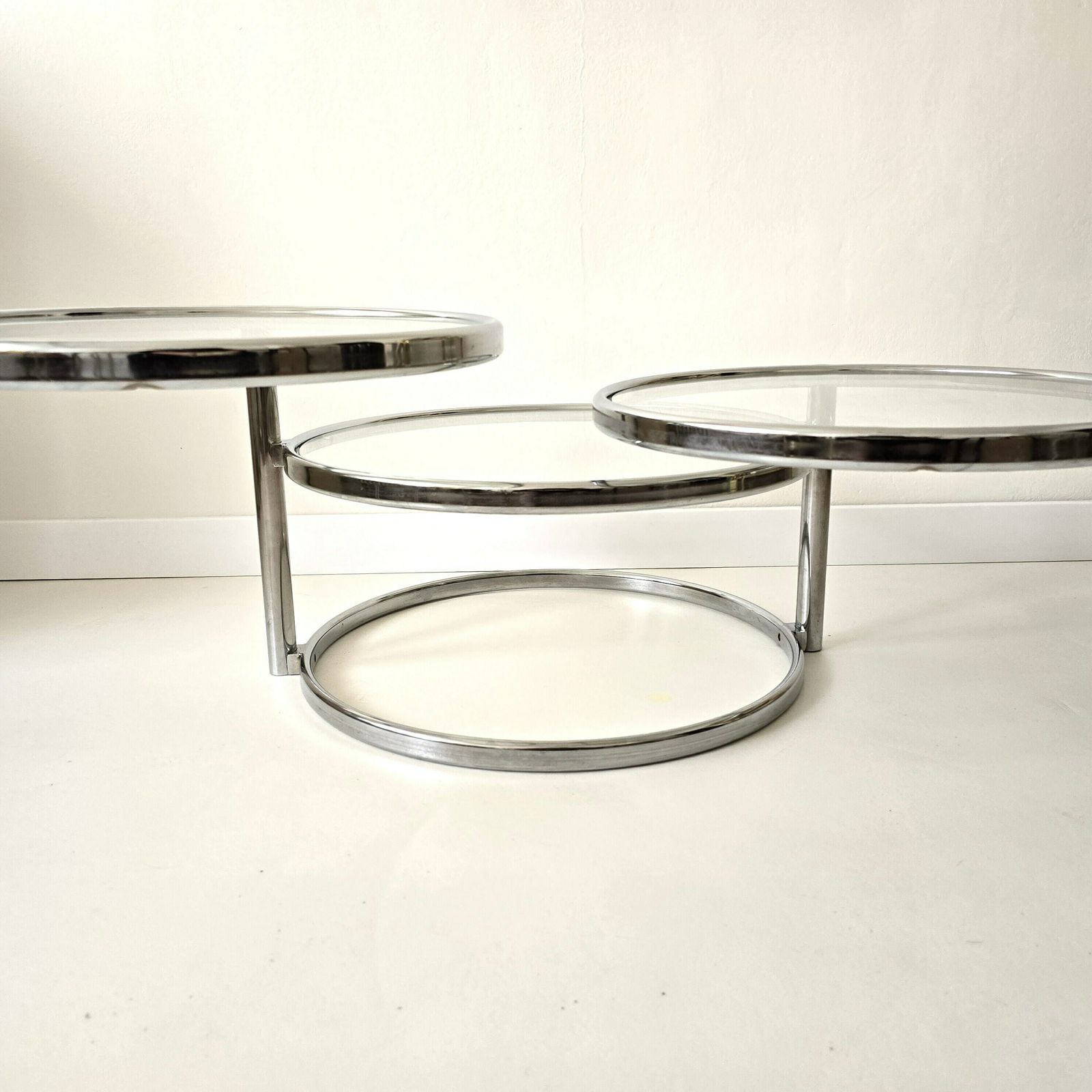Vintage Mid Century Transformer Coffee Table With 3 Glasses photo vinterior
