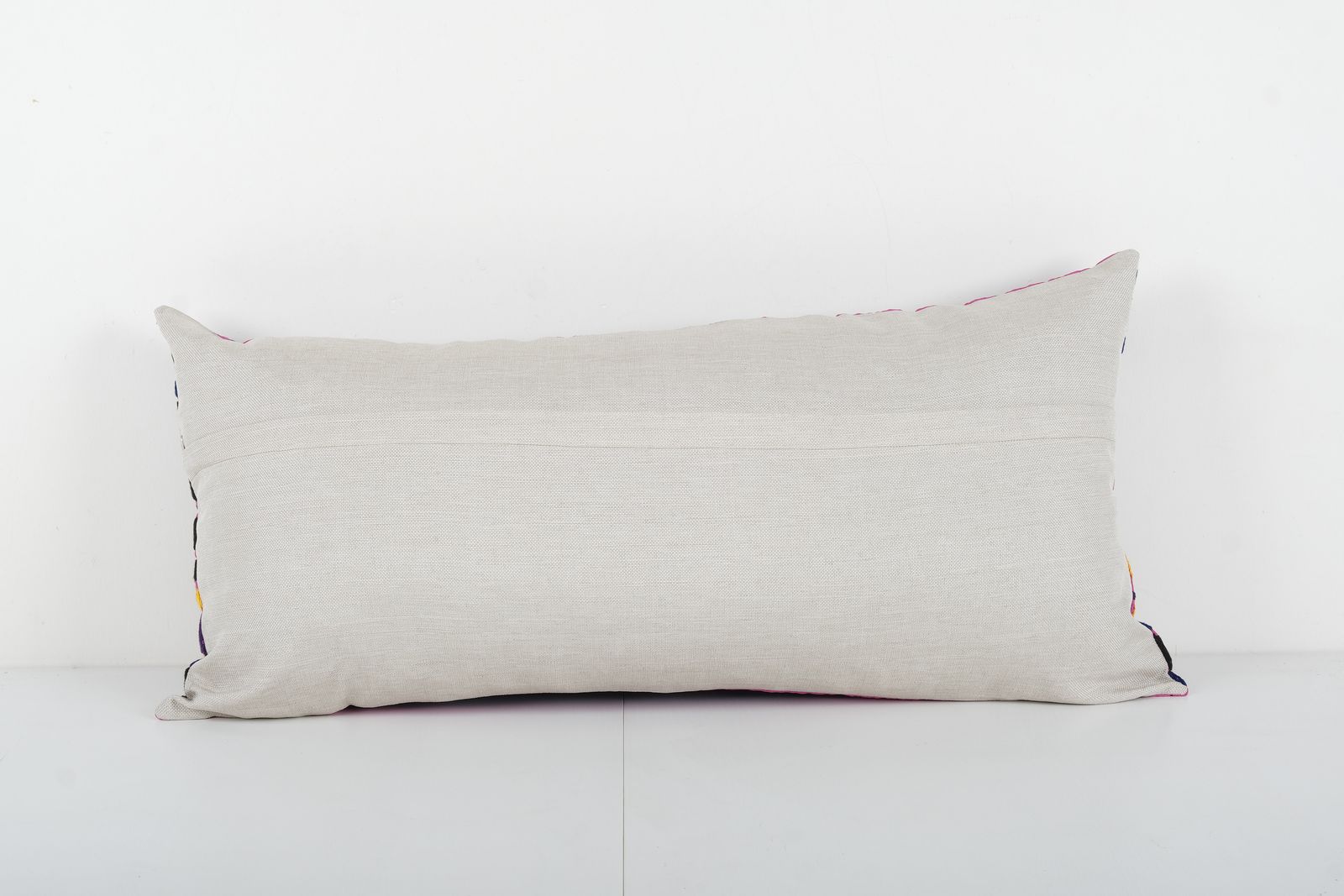 Vintage Suzani Pillow Fashioned From A Mid 20th Century Samarkand Suzani, Purple Bukhara Bedding Cushion Cover photo for sale