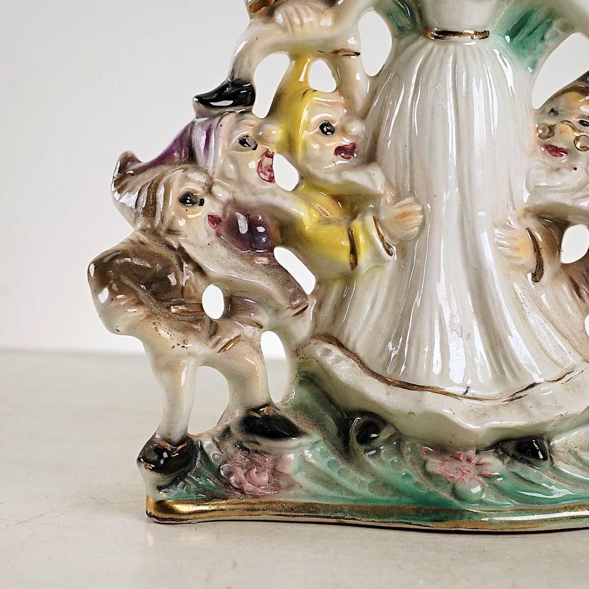 Factori Ceramic Vase From The 1950s, Snow White And The Seven Dwarfs photo for sale