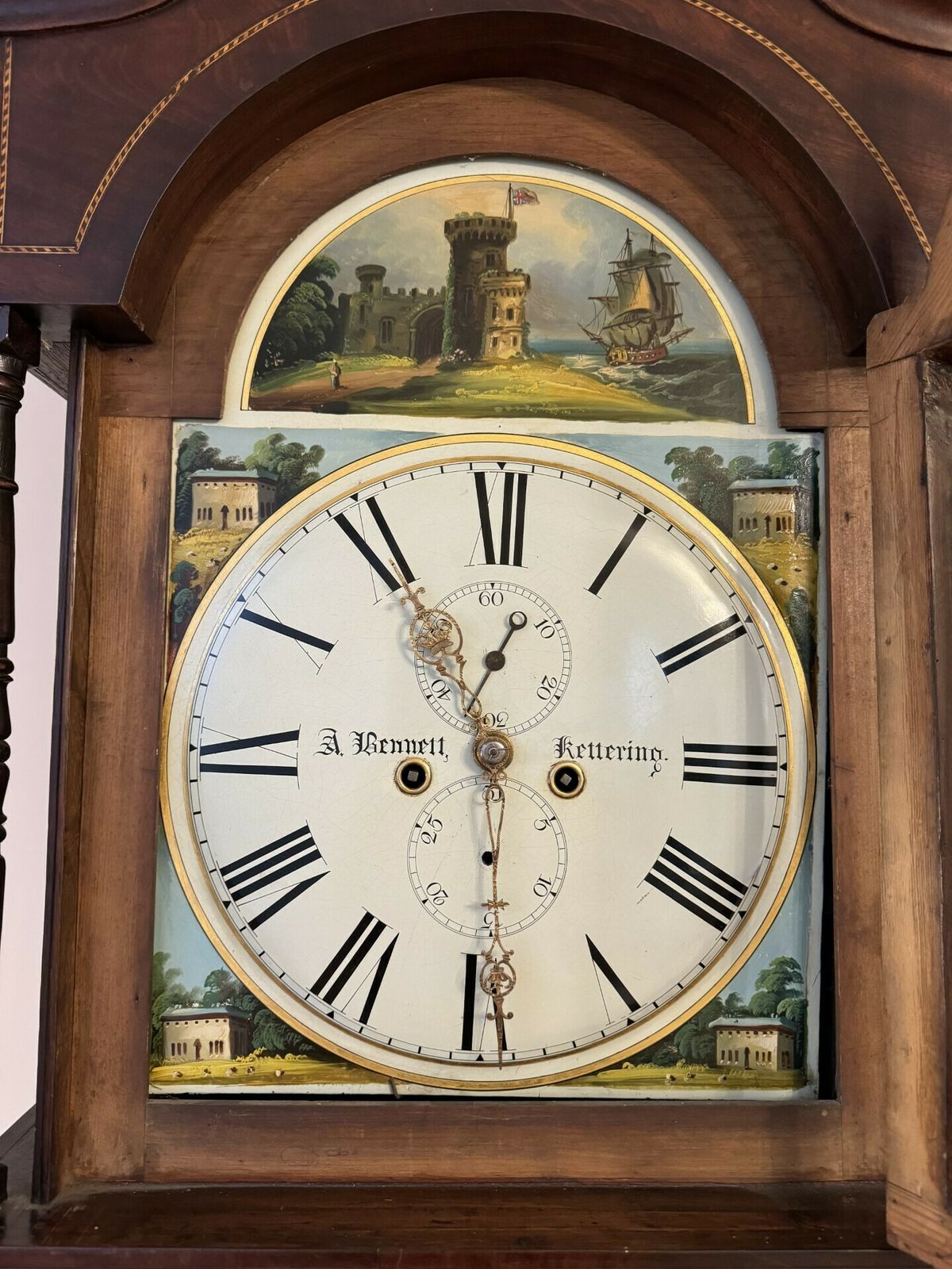 Fantastic Quality Antique George III Mahogany And Oak Longcase Clock photo vinterior