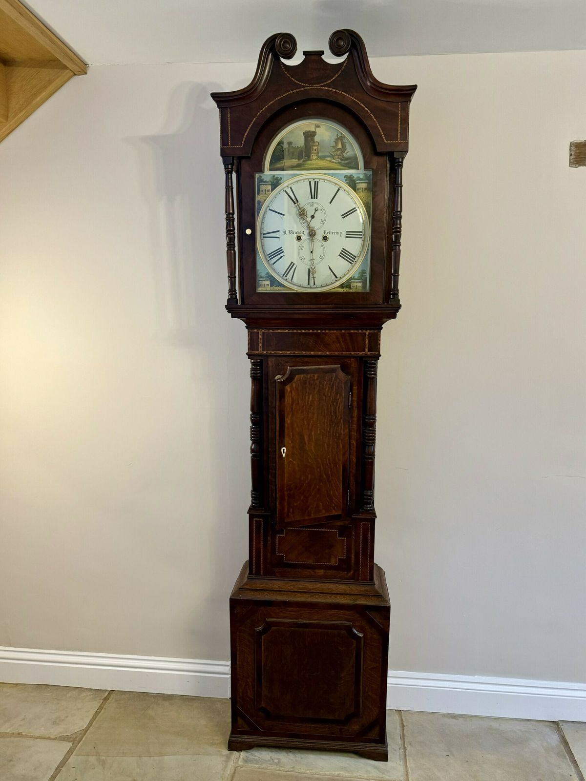photo furniture Fantastic Quality Antique George III Mahogany And Oak Longcase Clock