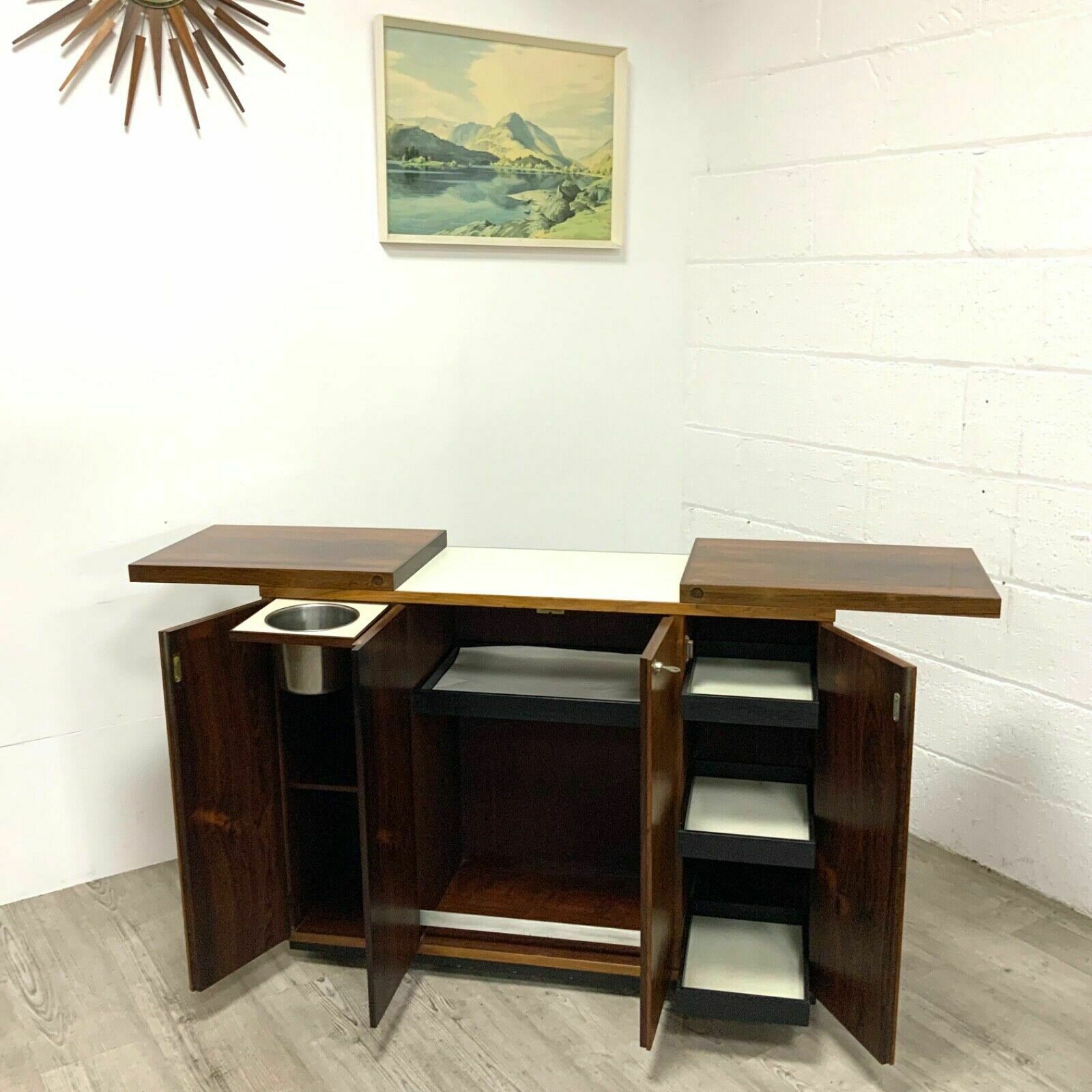 Danish Rosewood Captains Drinks Cocktail Cabinet Bar By Reno Wahl Iversen Folr Drylund photo vintage