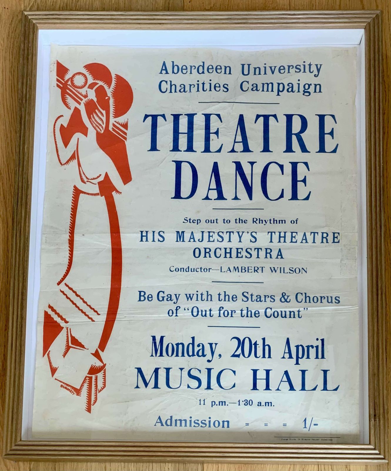 Art Deco Posters: Original Aberdeen University Poster, C. 1936 photo furniture