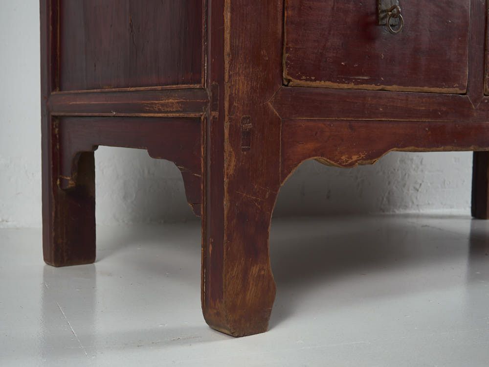 photo for sale Antique Burgundy Red Wardrobe (China, C.1900)