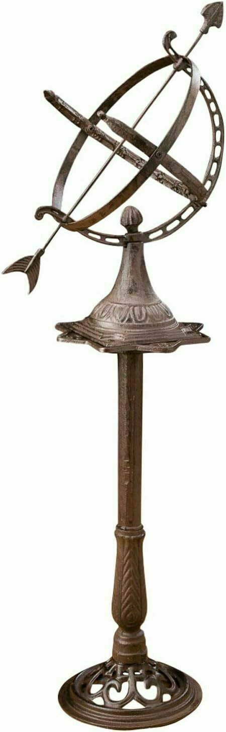 Antique Style Sundial – Vintage Garden Decoration, Iron photo 308.0