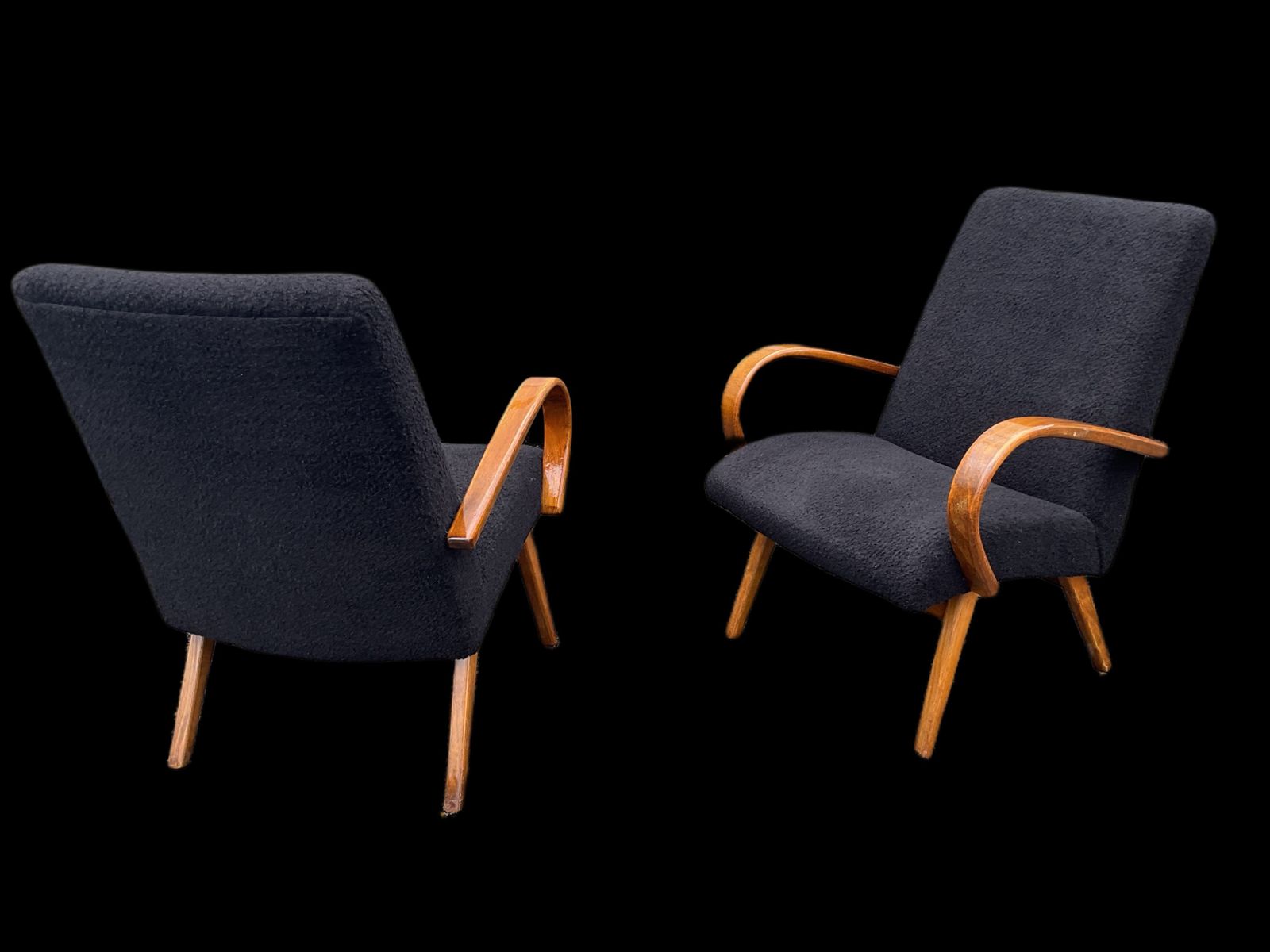 Model 53 Armchairs By Jaroslav Smidek For Ton, 1960s photo for sale