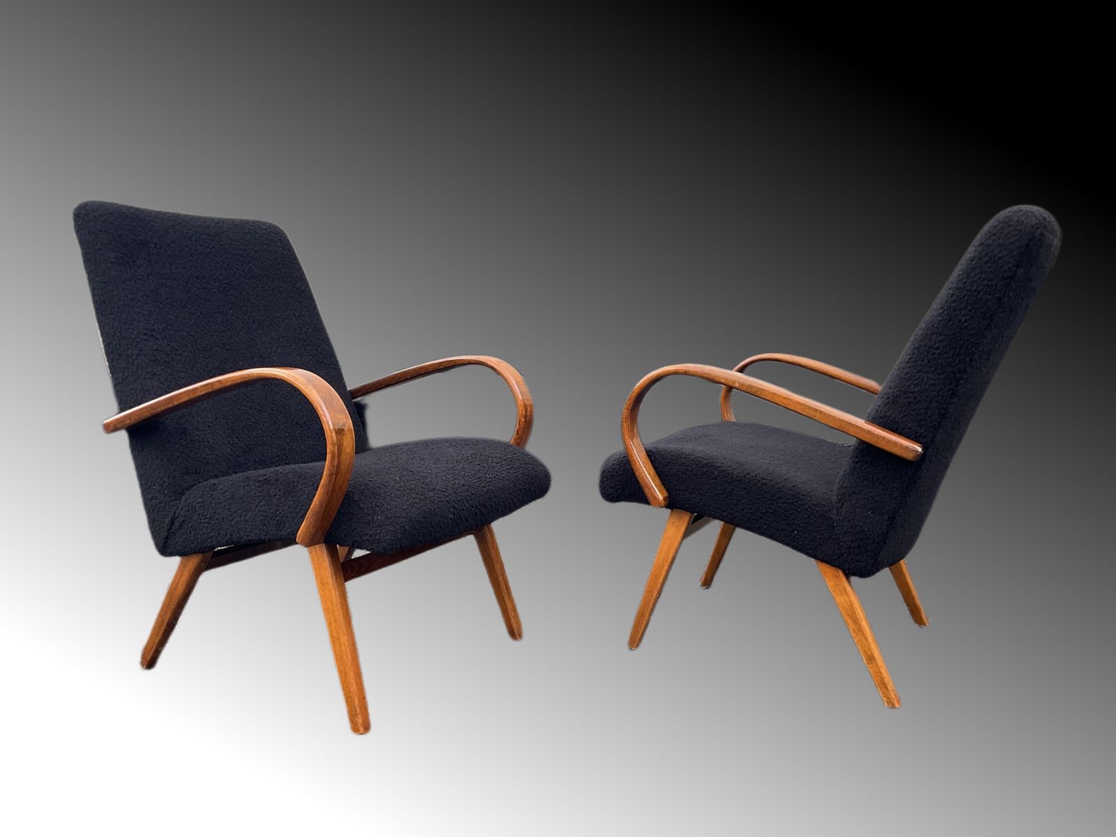 Model 53 Armchairs By Jaroslav Smidek For Ton, 1960s
