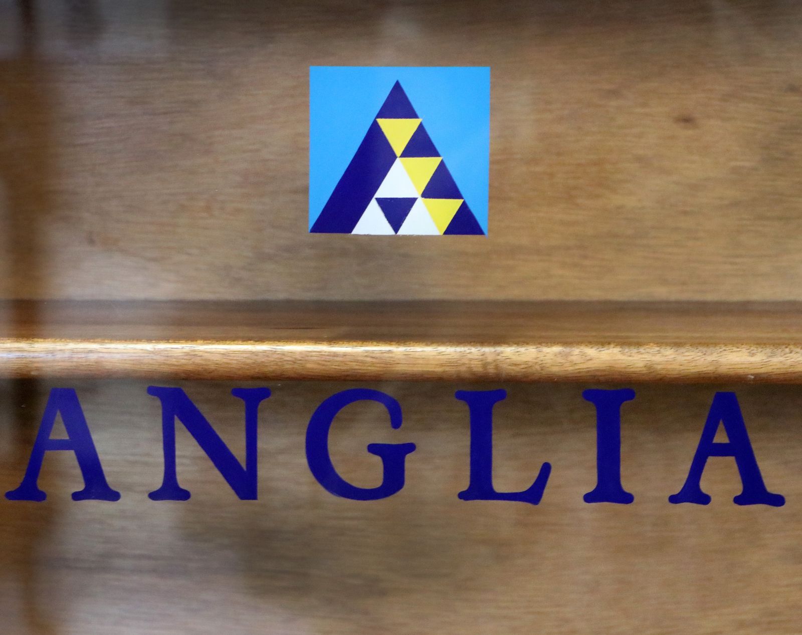A Lovely Quality Mid Century Bookcase Cabinet,  Later Sign Written For Anglia Television. photo vintage